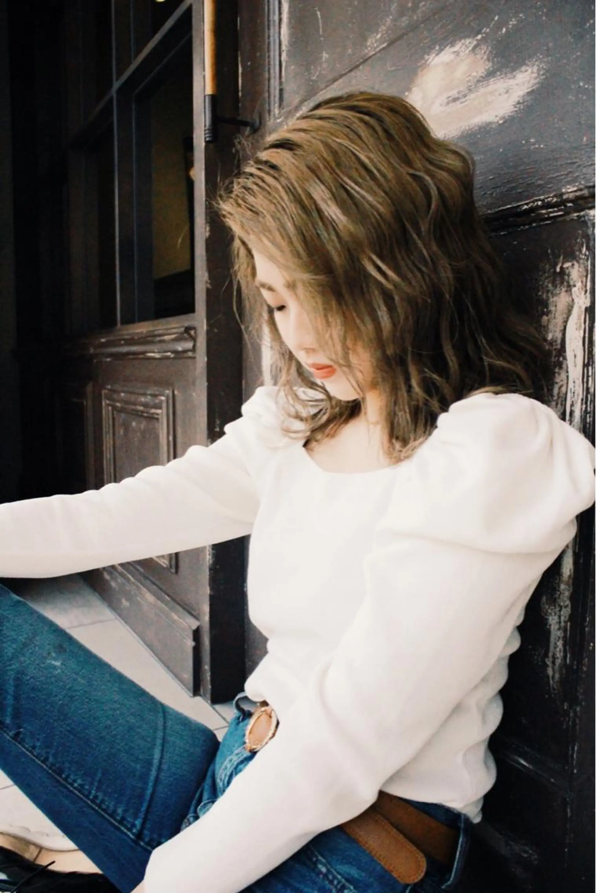 ミディアム カラー ブリーチ イルミナカラー ヘアカラー 川越 輝梨奈のヘアスタイル