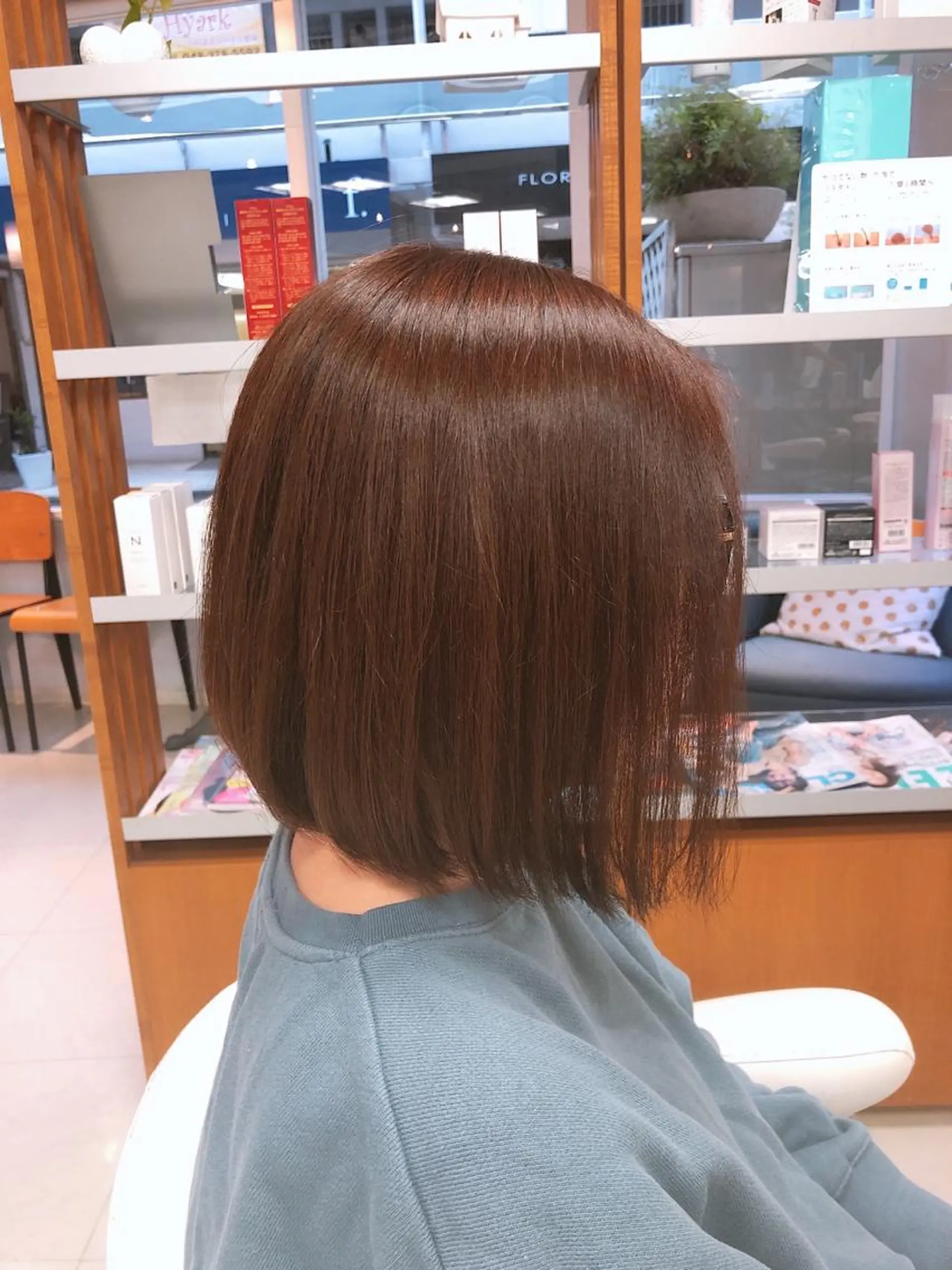 ショート 前下がりボブ ボブ カット 縮毛矯正 阿部 美咲のヘアスタイル