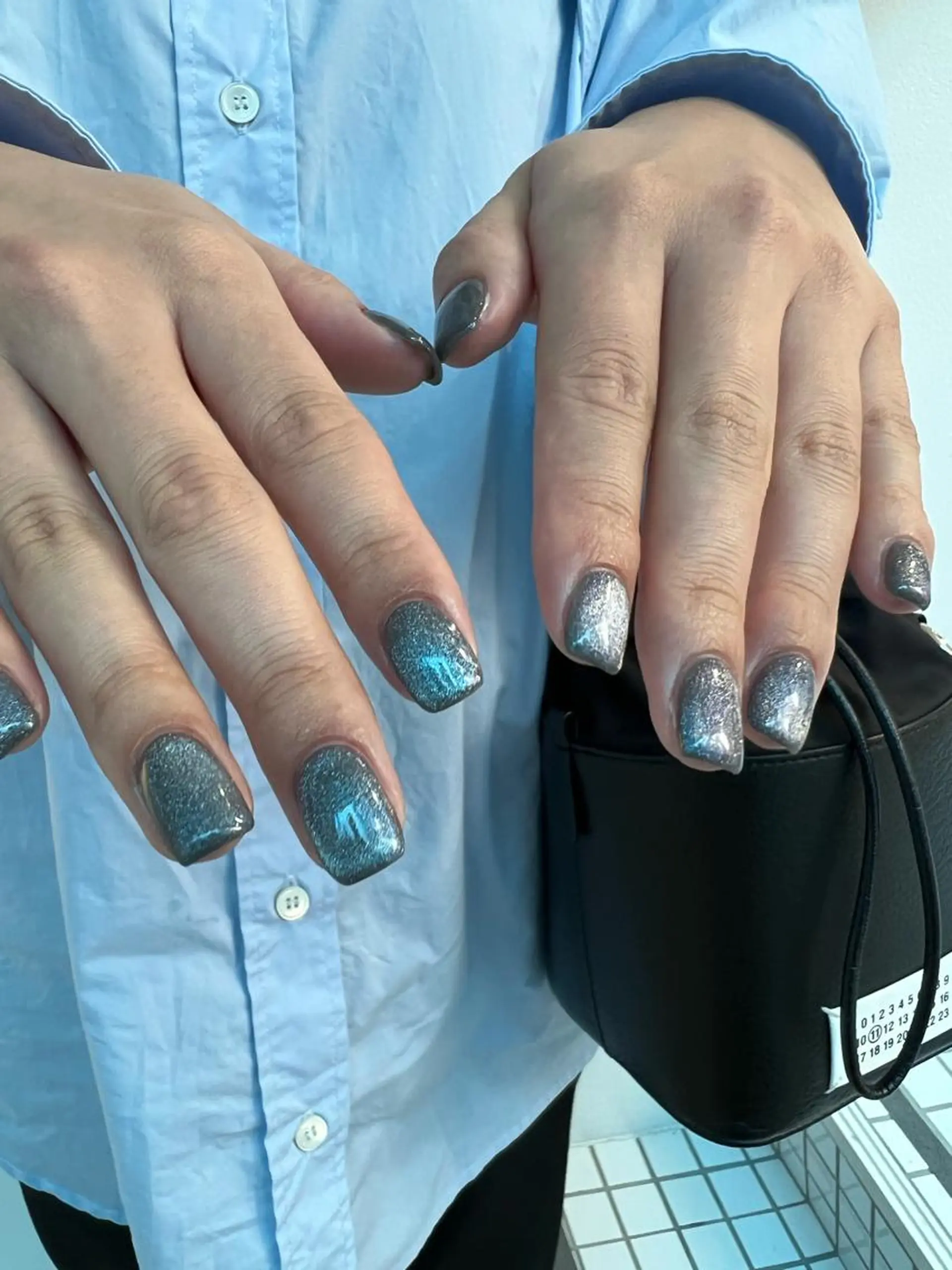 ネイル マグネットネイル 【韓国ヘア・ネイル】 HINATA🍒のネイルデザイン