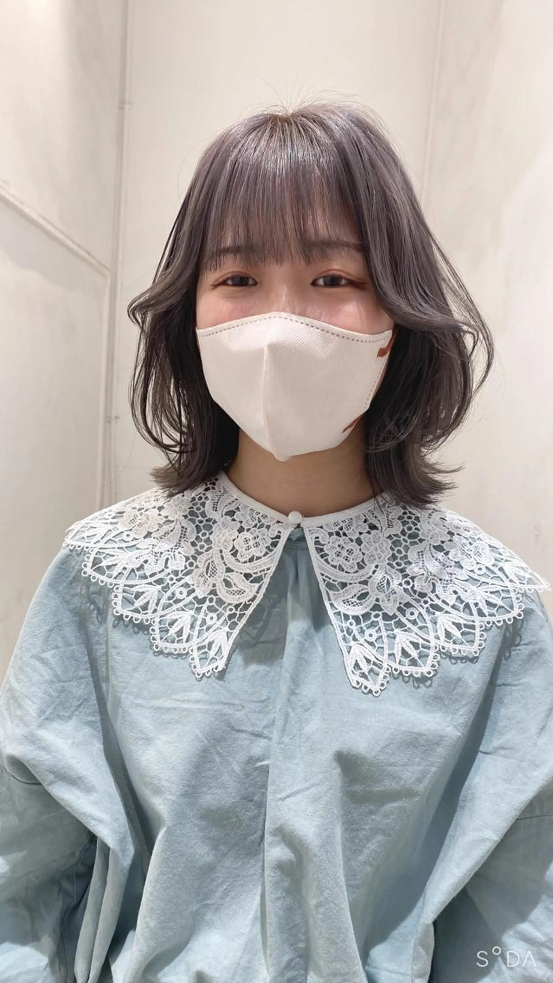 セミロング 顔周りカット ワンホンヘア ✨くびれスタイル✨️ 戸嶋穂乃香のヘアスタイル