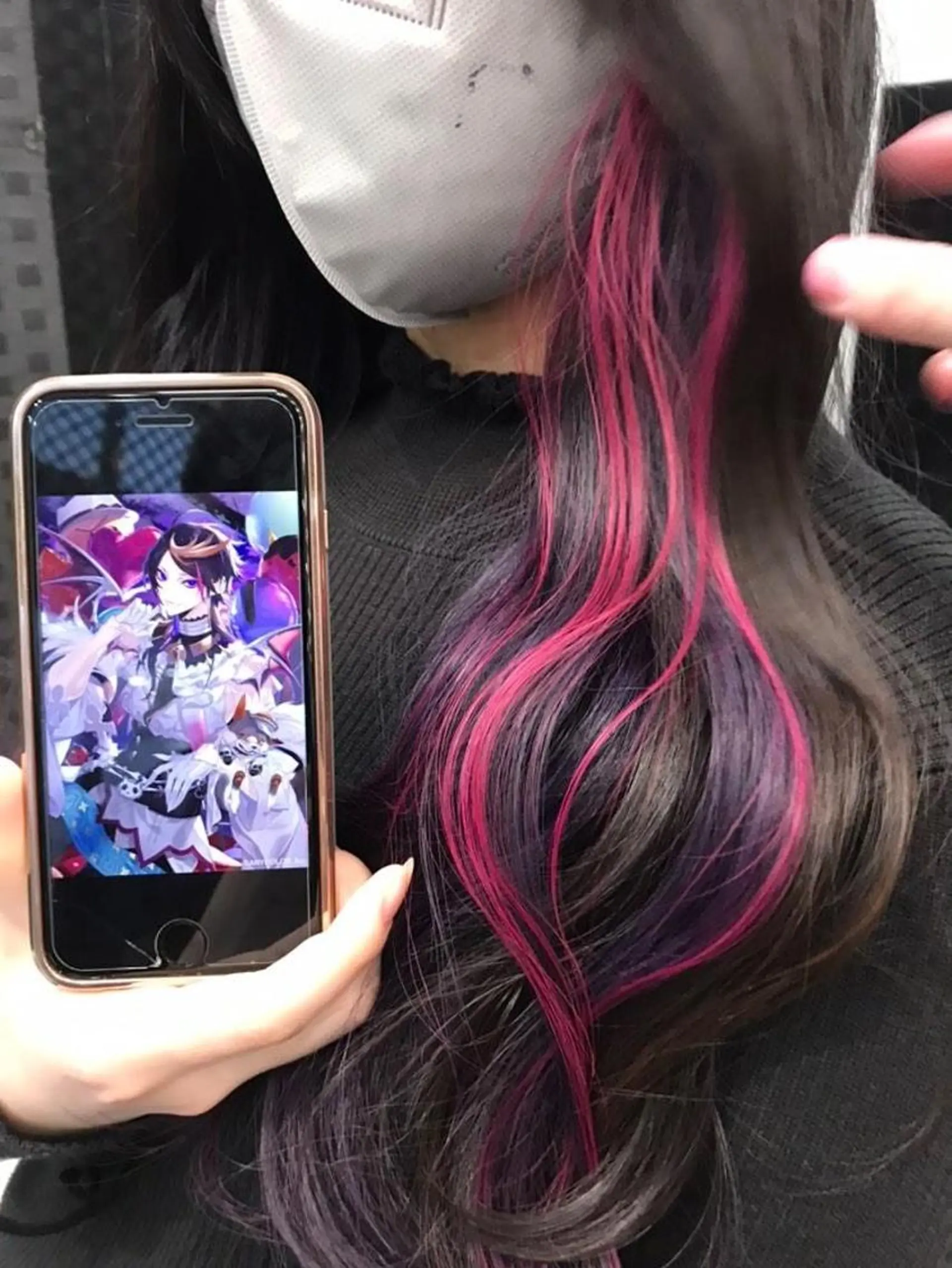 セミロング カラー インナーカラー ピンクカラー バイオレットカラー あらげ 🌈推しカラー🌈ᵕのヘアスタイル