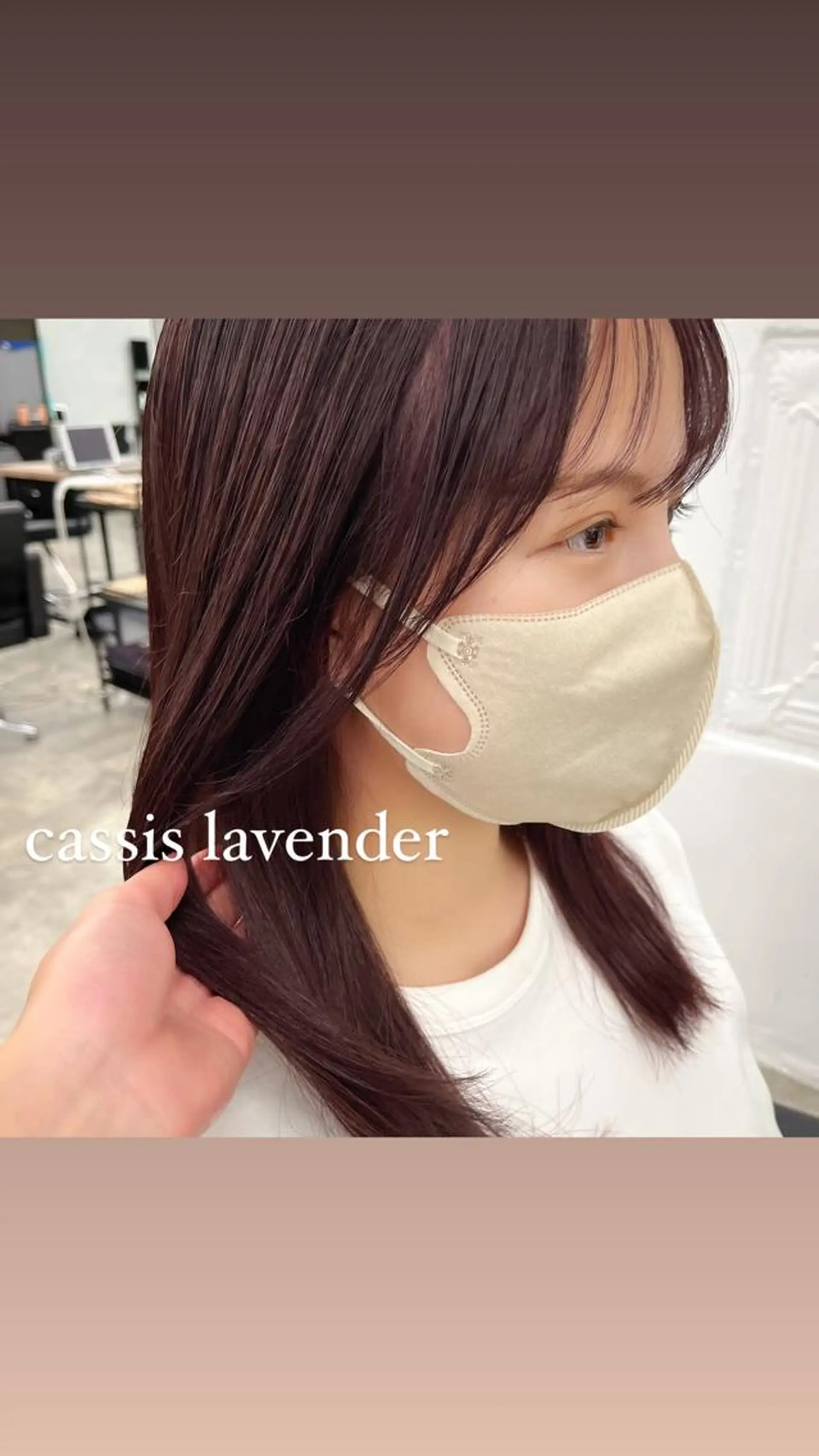 ミディアム カラー 暖色/艶髪/ボブ/ ショート/Ayaのヘアスタイル