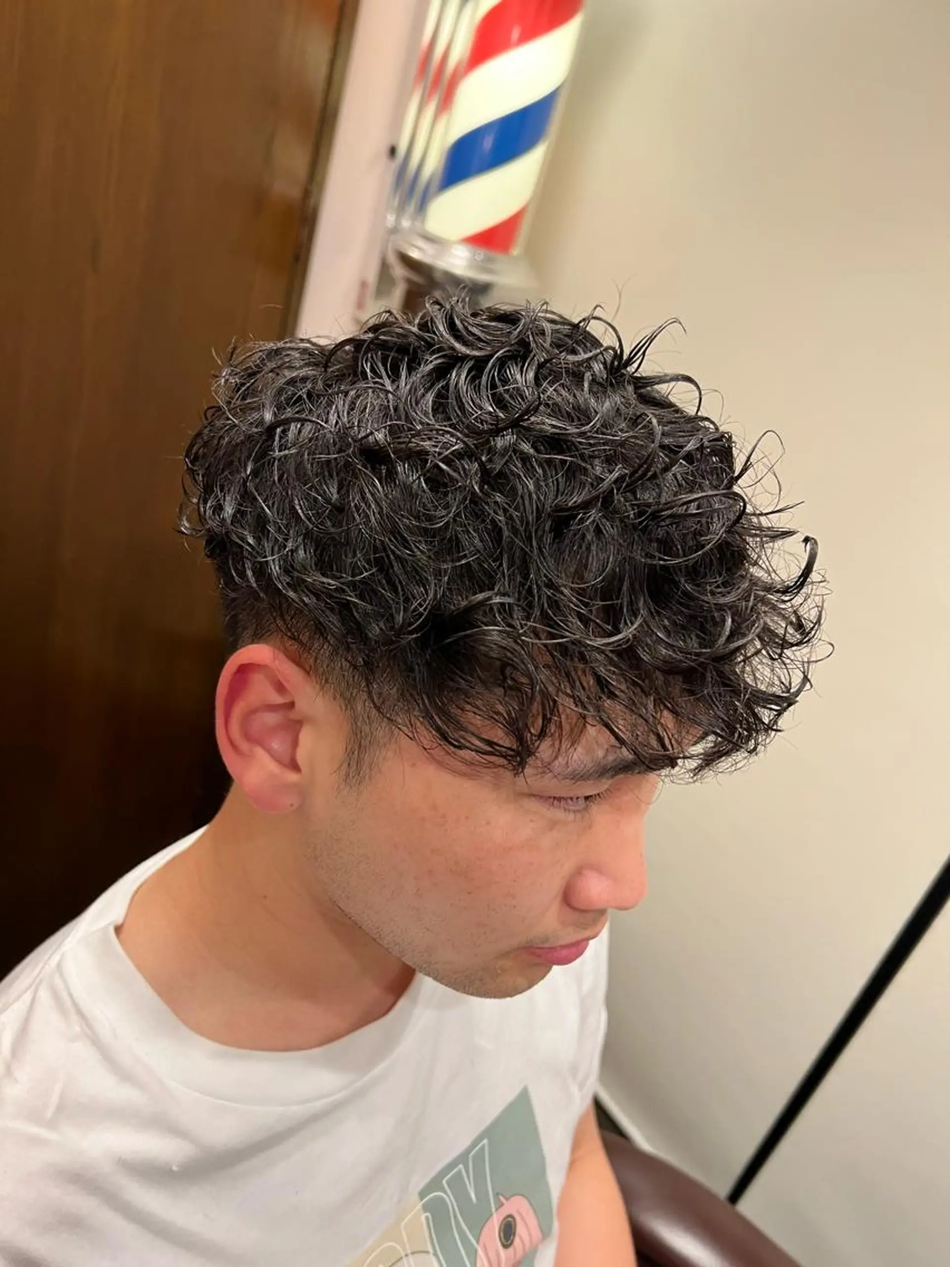 ミディアム メンズ 大久保 竣太のヘアスタイル