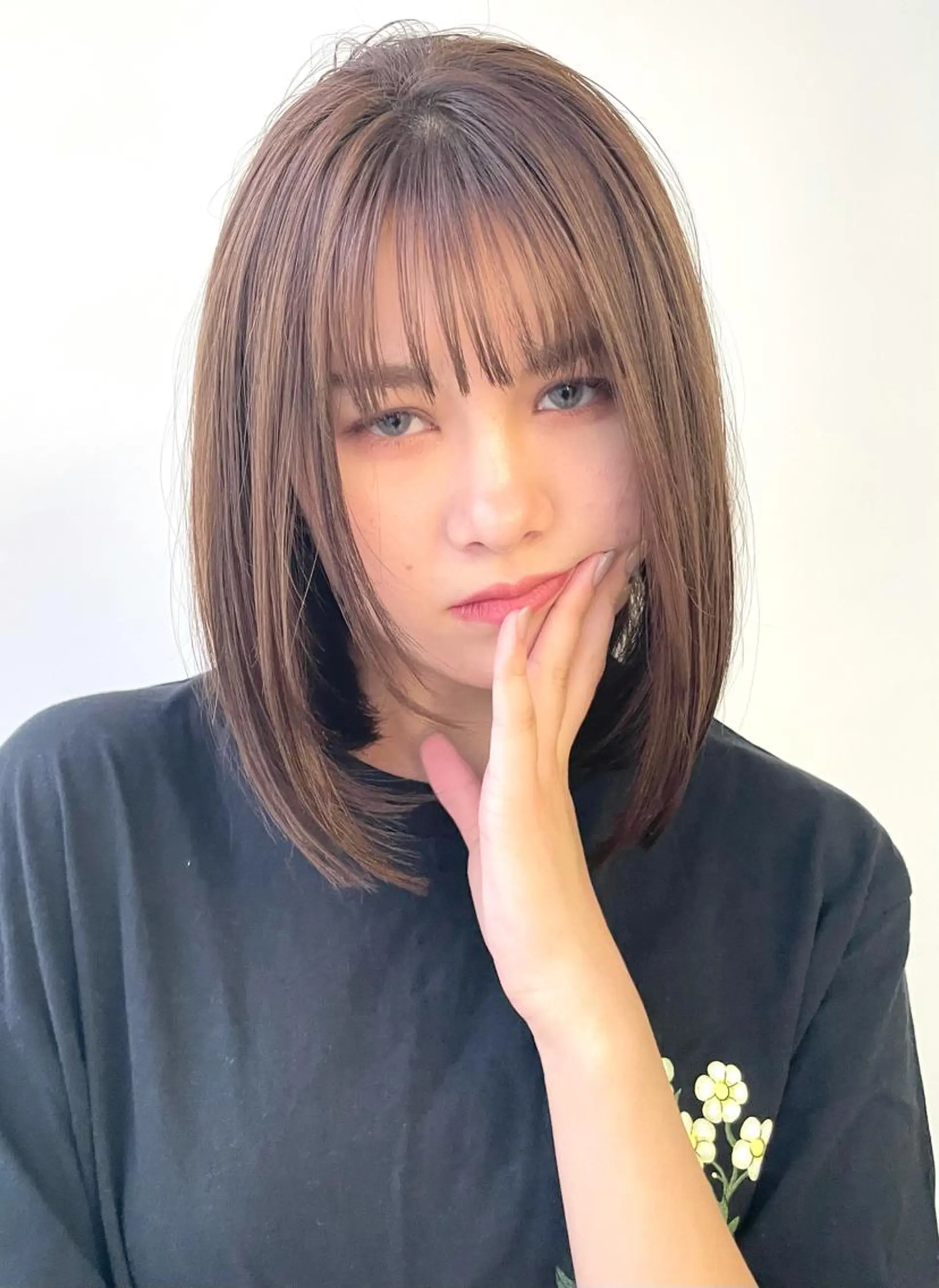 ミディアム カラー ショートボブ ボブ 笠原 健人のヘアスタイル