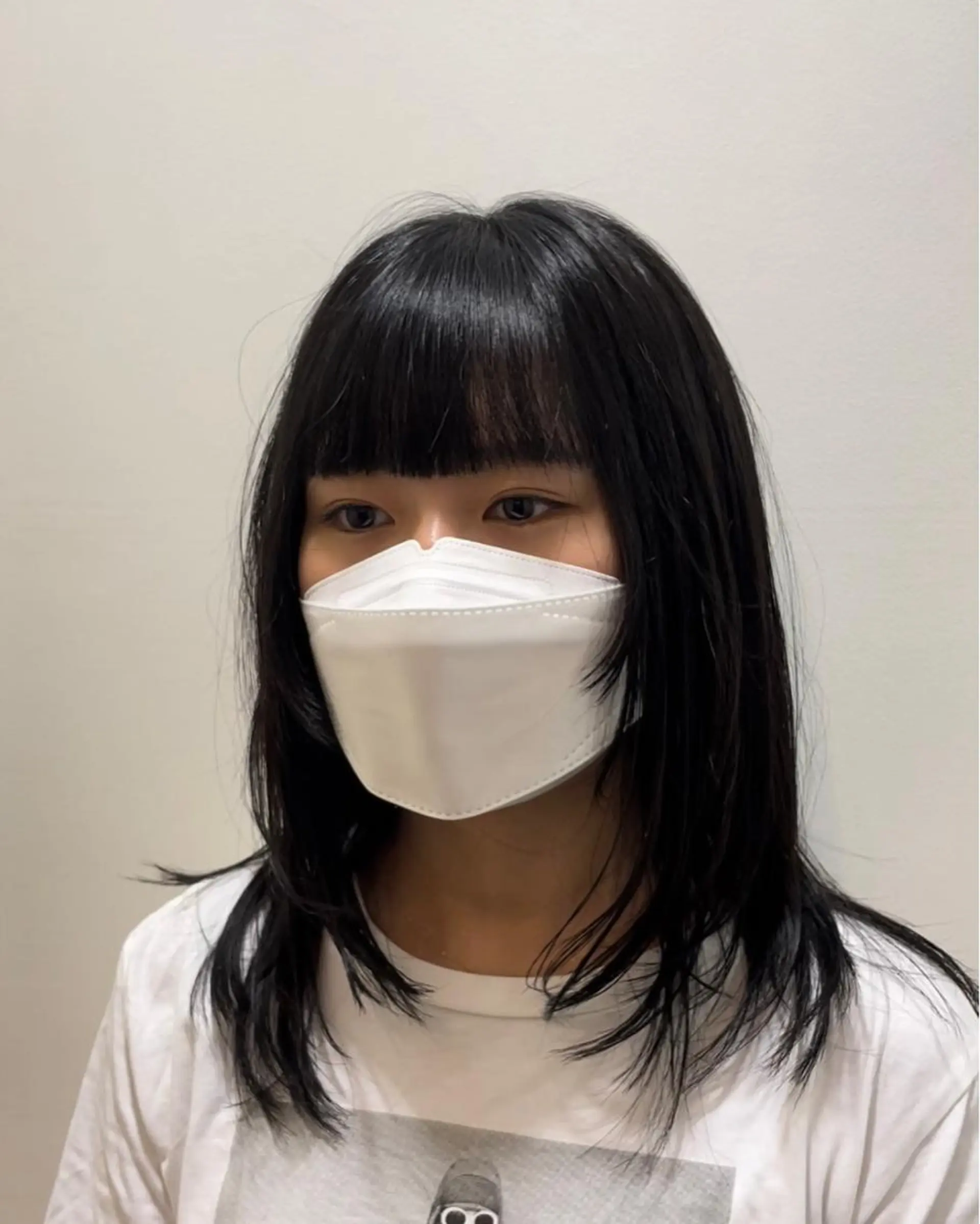 セミロング 顔周りカット レイヤーカット ヨシダ ジュンのヘアスタイル