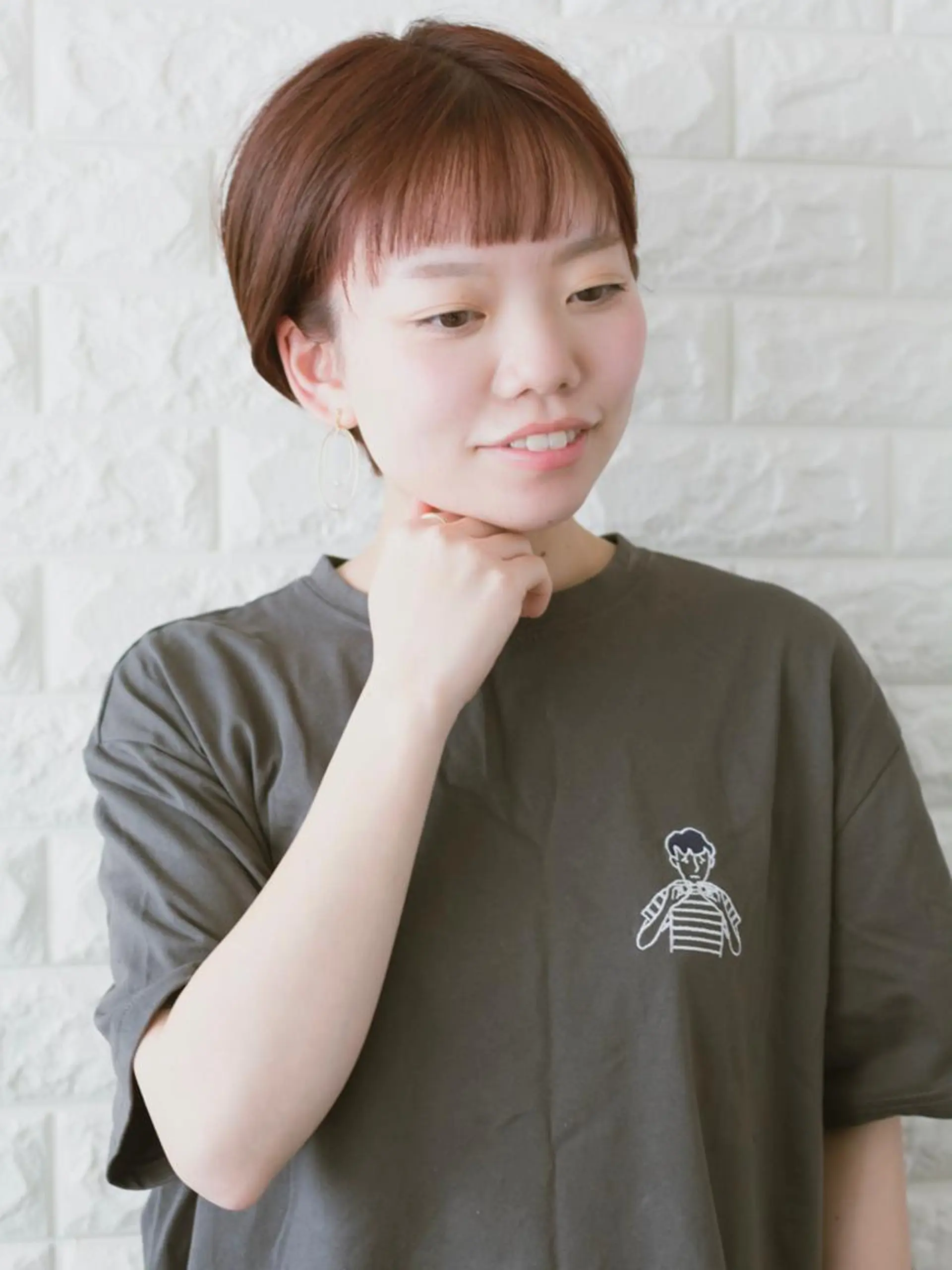 ショート カラー ショートボブ ベージュカラー ブルーカラー ブルージュ グレージュ 撮影モデル 斉藤 正敏のその他イメージ