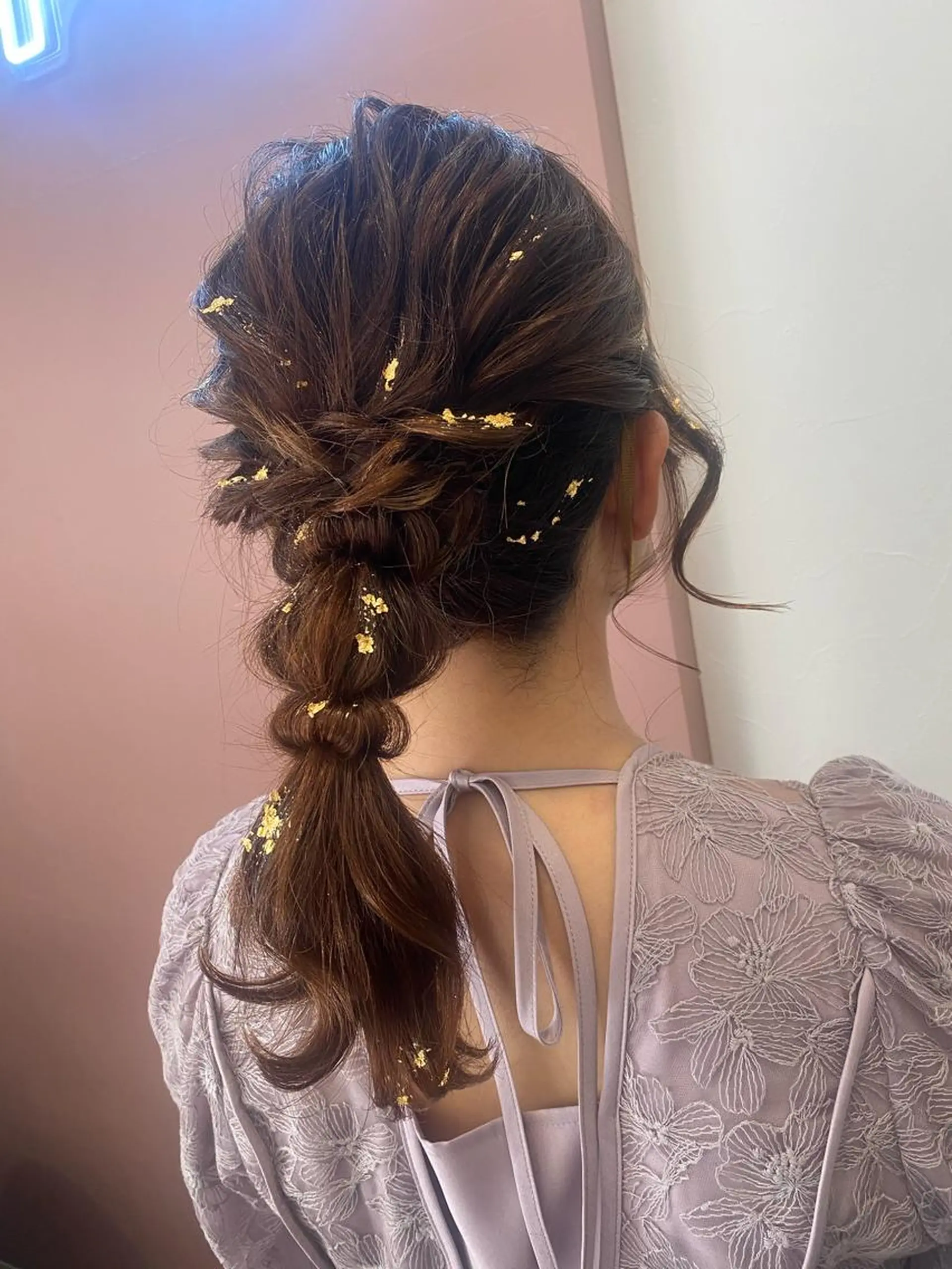 セミロング ヘアアレンジ お団子ヘア ヘアセット pep所属・pep natsumiのヘアスタイル