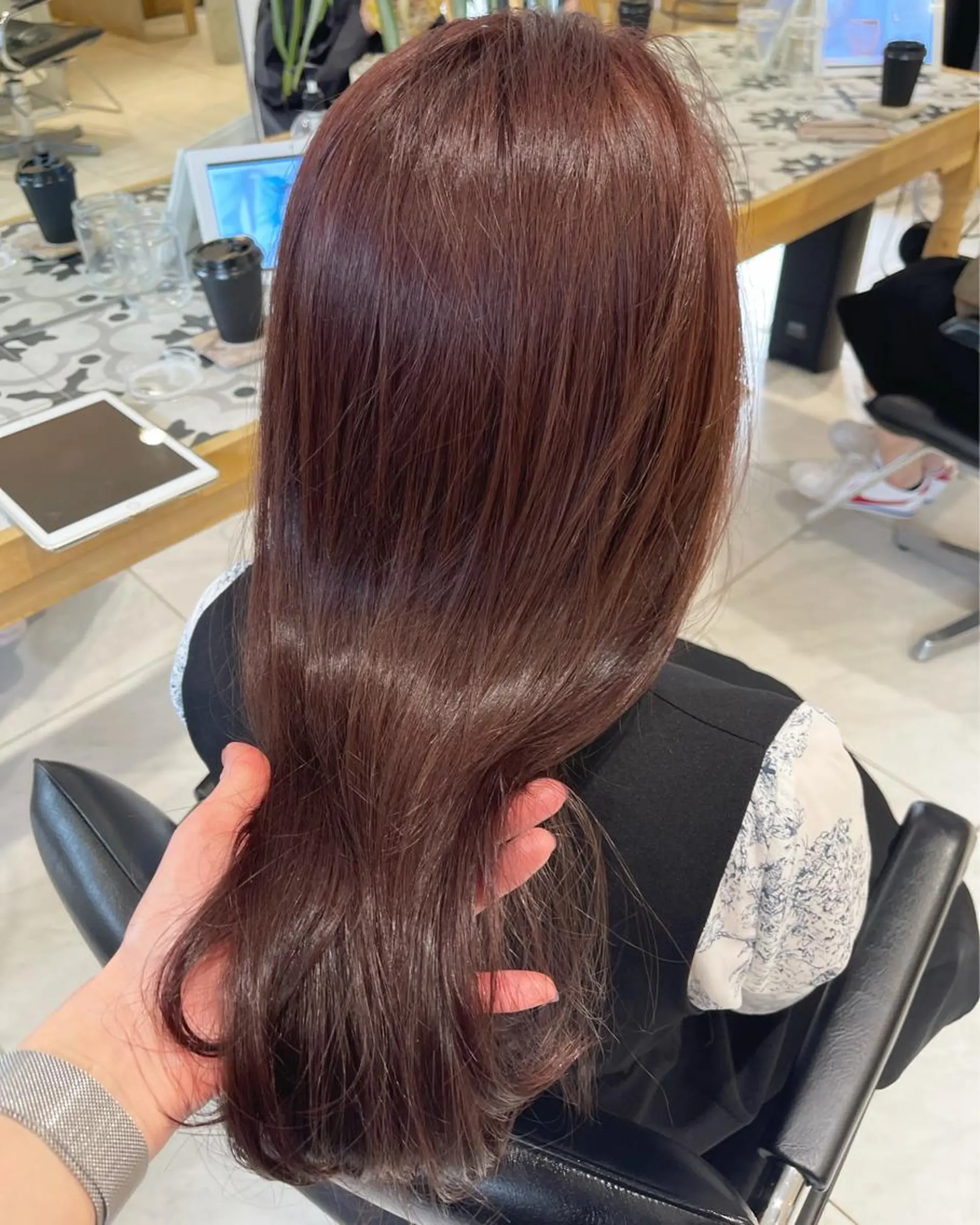 ロング カラー ラベンダーカラー ヘアカラー トリートメント ヘッドスパ ラベンダー/レイヤー スタイル🤎mamiのヘアスタイル