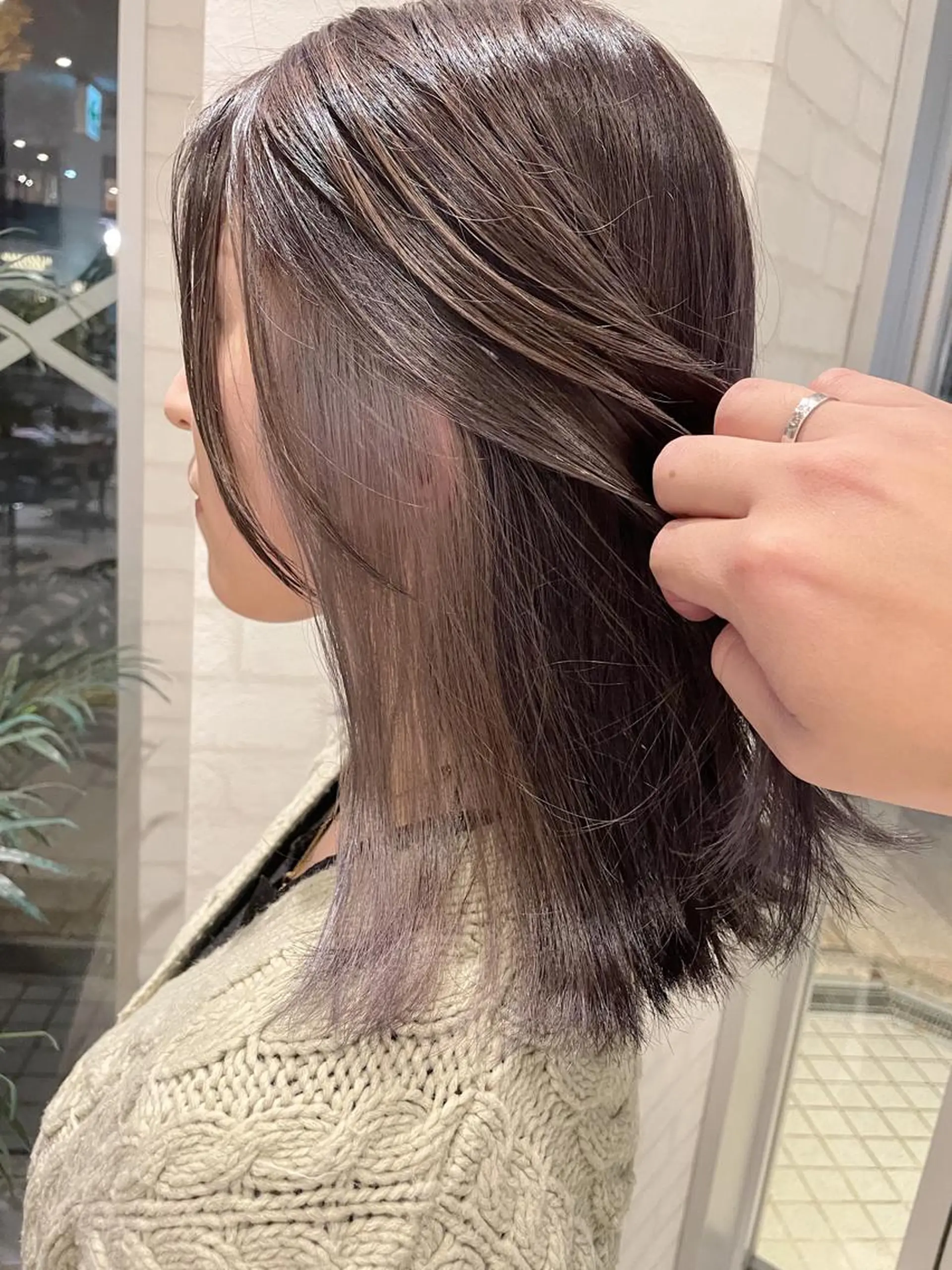 セミロング カラー ケアブリーチ /髪質 改善/古橋圭史郎のヘアスタイル