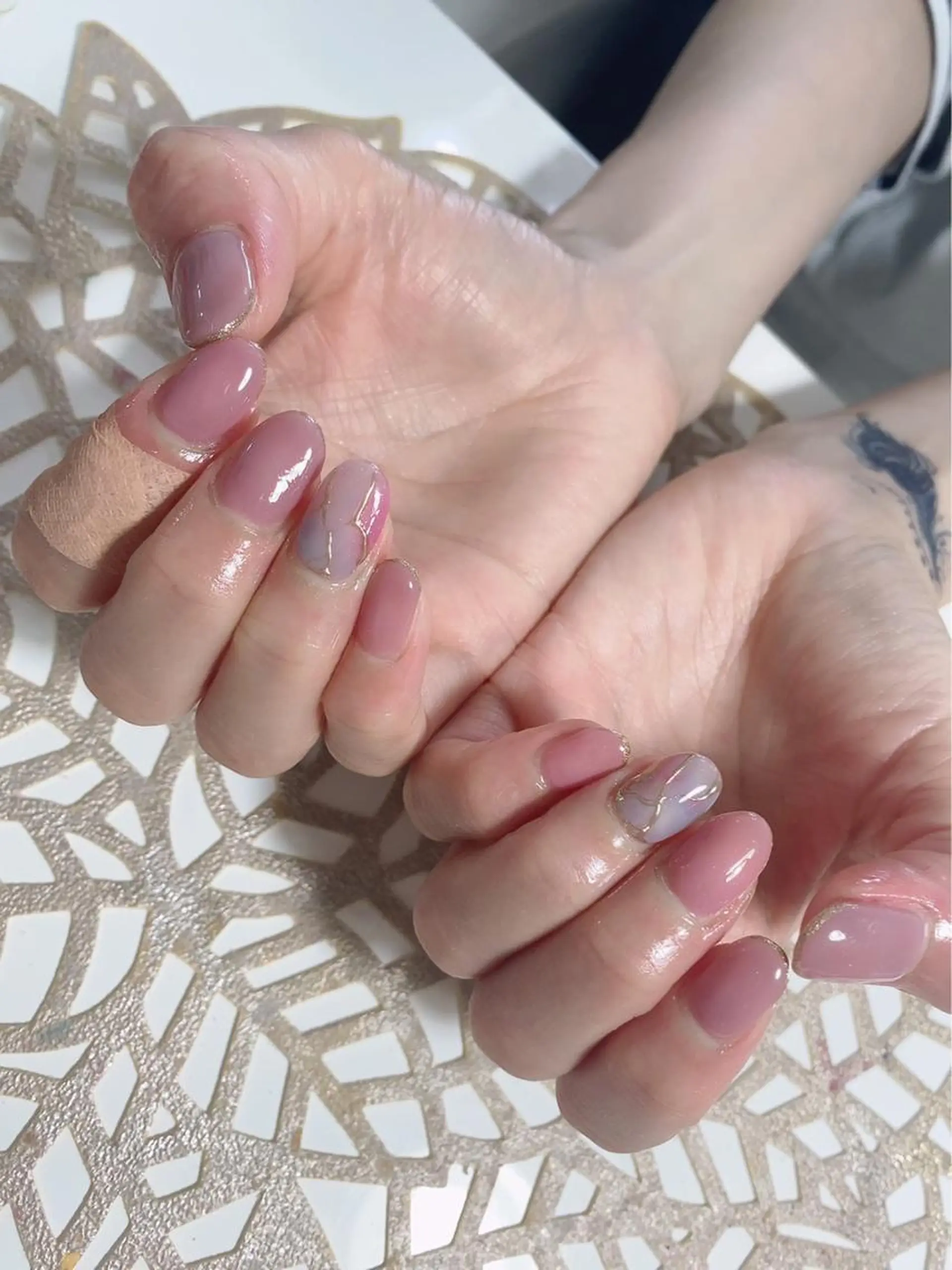 ネイル アートネイル 長さ出し ジェルネイル キラキラネイル ミラーネイル ハンドネイル nail salon  Stella*所属・菅原 ミヤのその他イメージ