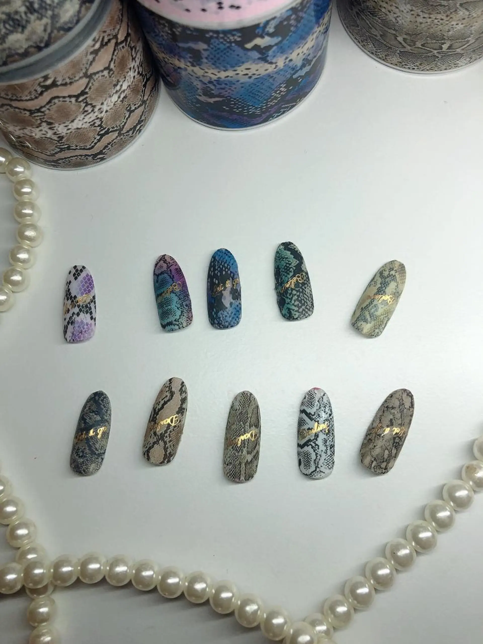 ミディアム ネイル アートネイル ハンドネイル 長さ出し専門 nynaのネイルデザイン