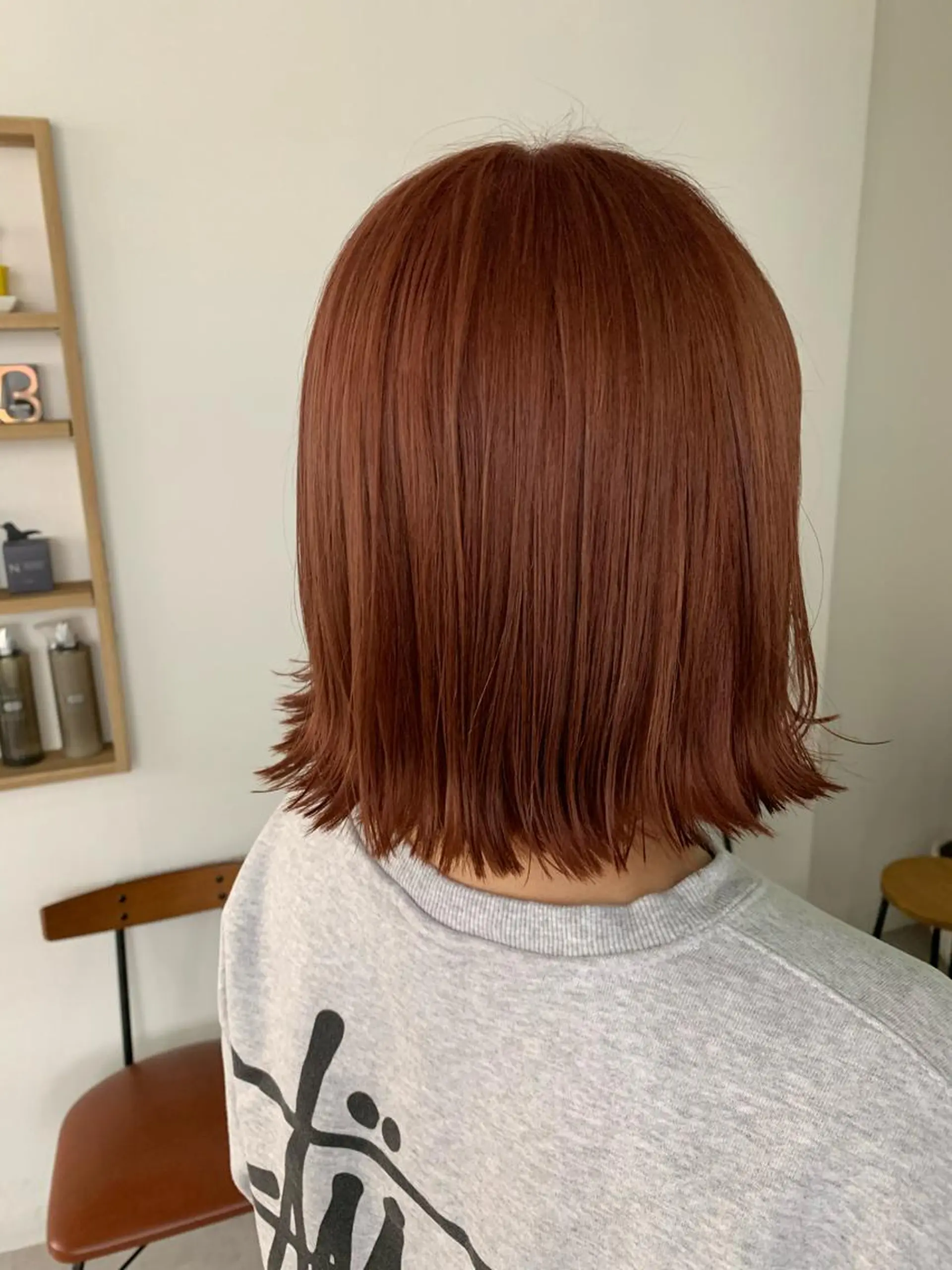 ミディアム レッドブラウン ヘアカラー トリートメント FRAME+spa&hair roomなんば駅前店所属・🌸MAYU🌸 ハイトーン➕レイヤーのヘアスタイル