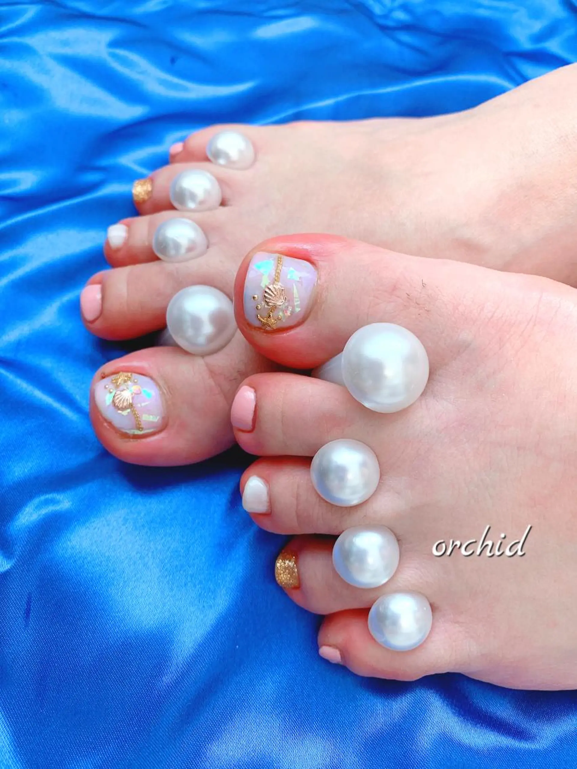 ネイル フットネイル orchid ♡オーキッドのネイルデザイン