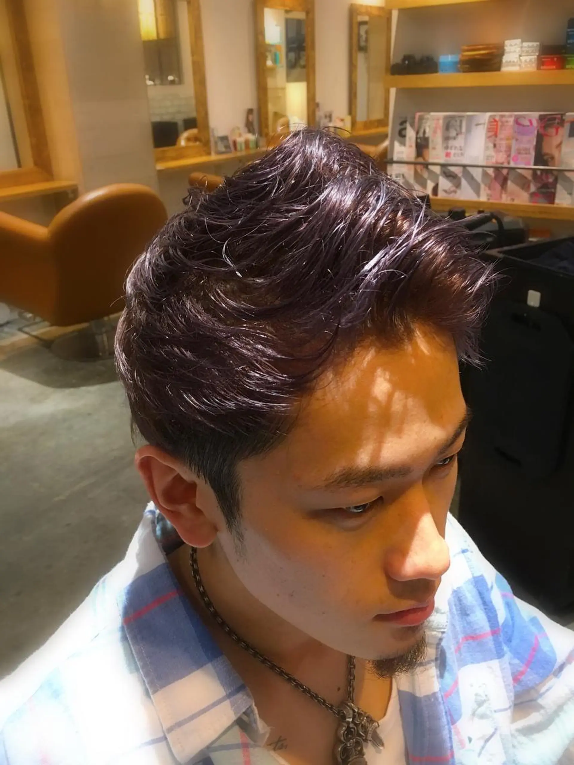 ショート カラー メンズ 髪質改善×矯正🫧 韓国ヘアasamiのヘアスタイル