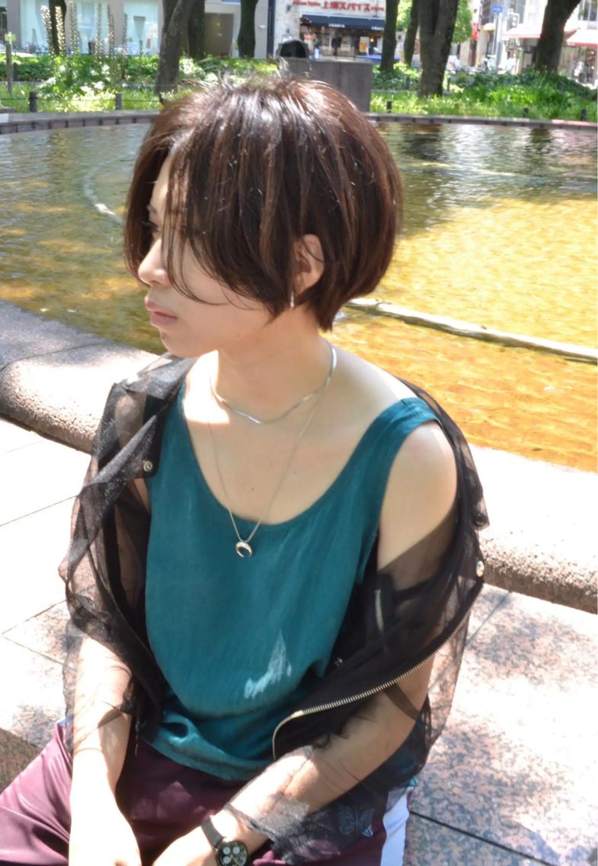 ショート カラー ハンサムショート グレージュ ハイライトカラー ハイライト ショートヘア ブリーチ/レイヤー 🌻Mutsumiのヘアスタイル