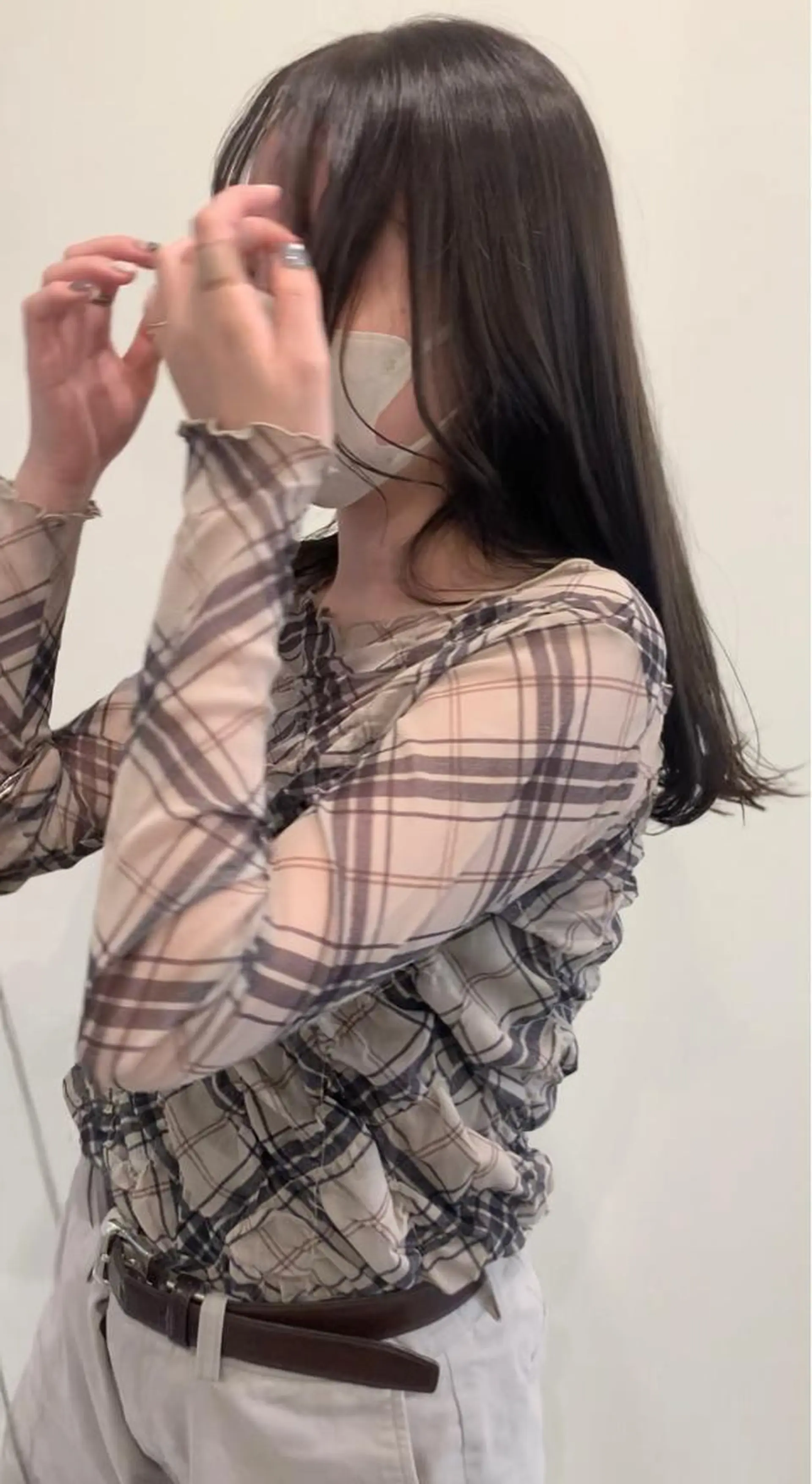 ロング ヘアカラー トリートメント 落合希 Olivebeigeのヘアスタイル