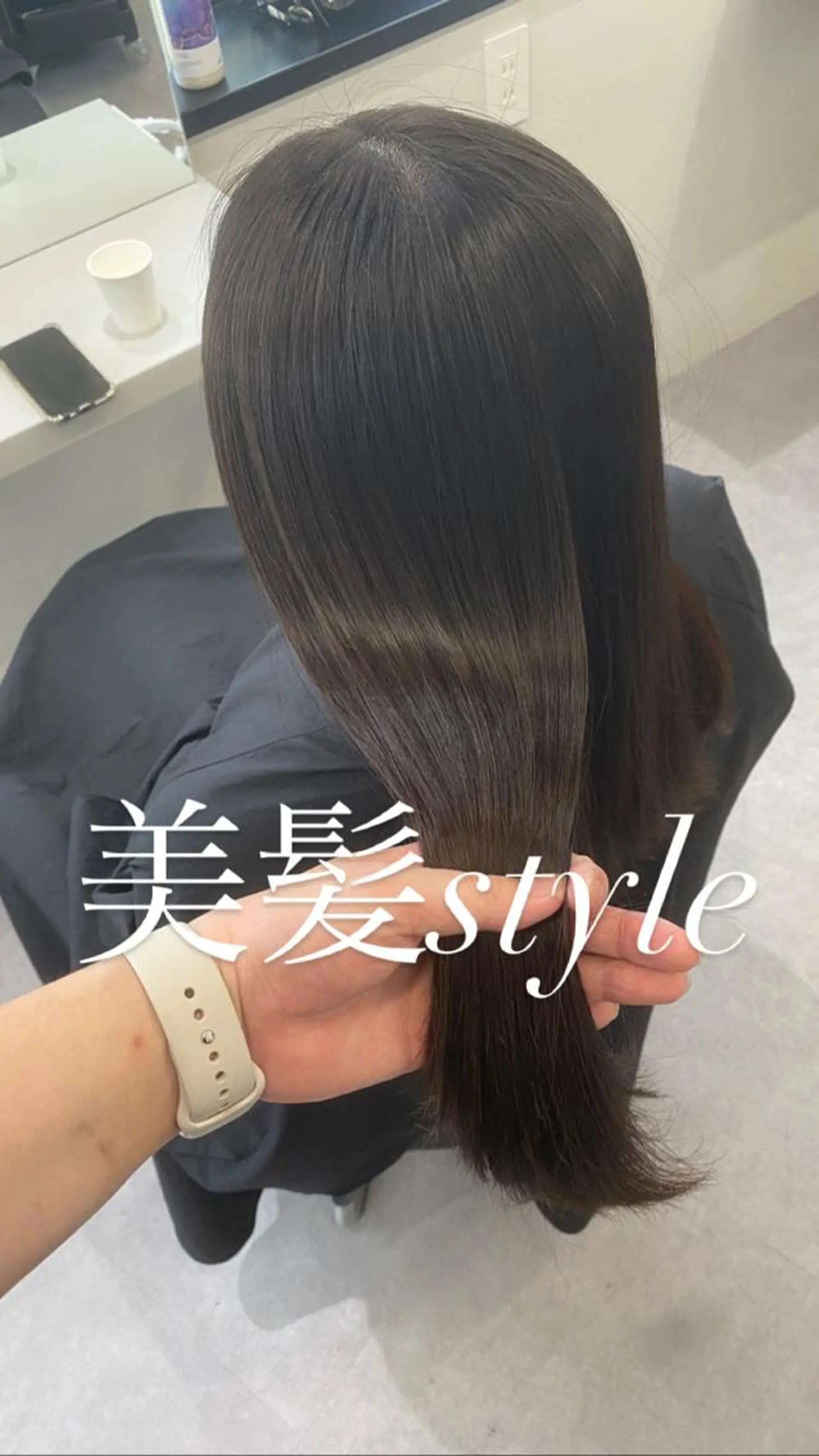 ロング 韓国風cut/ 縮毛矯正/正岡幹康のヘアスタイル