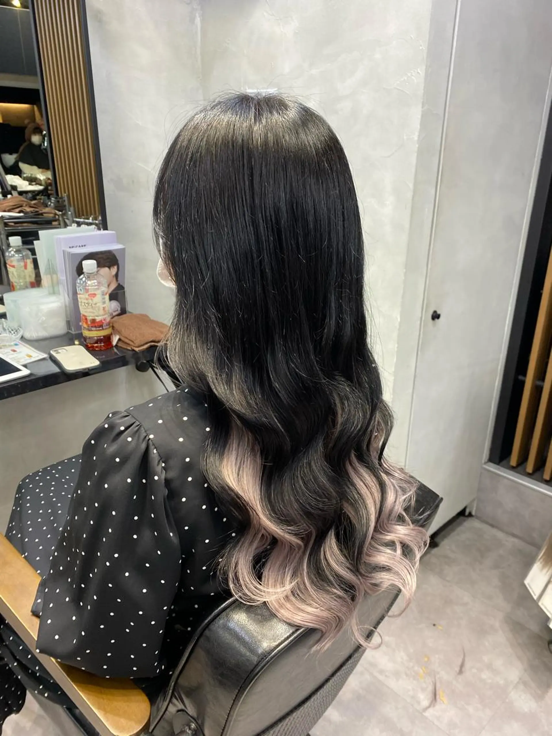 ロング カラー ヘアアレンジ シールエクステ アッシュ バレイヤージュ ベージュカラー ブリーチ ar+ ❤︎ maiのヘアスタイル