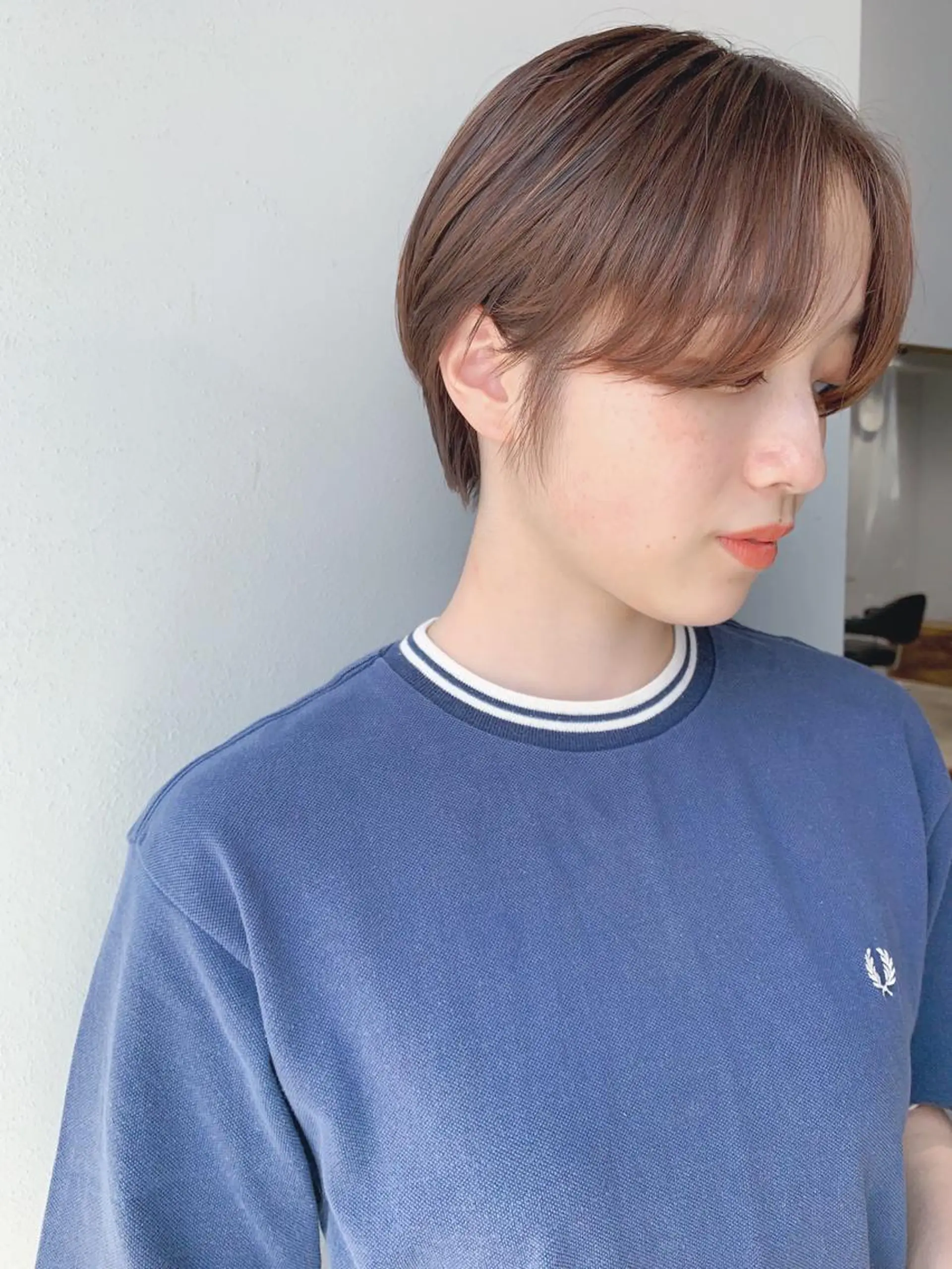 ショート カラー ボブパーマコテ巻き風 パーマNo1深江秀平のヘアスタイル