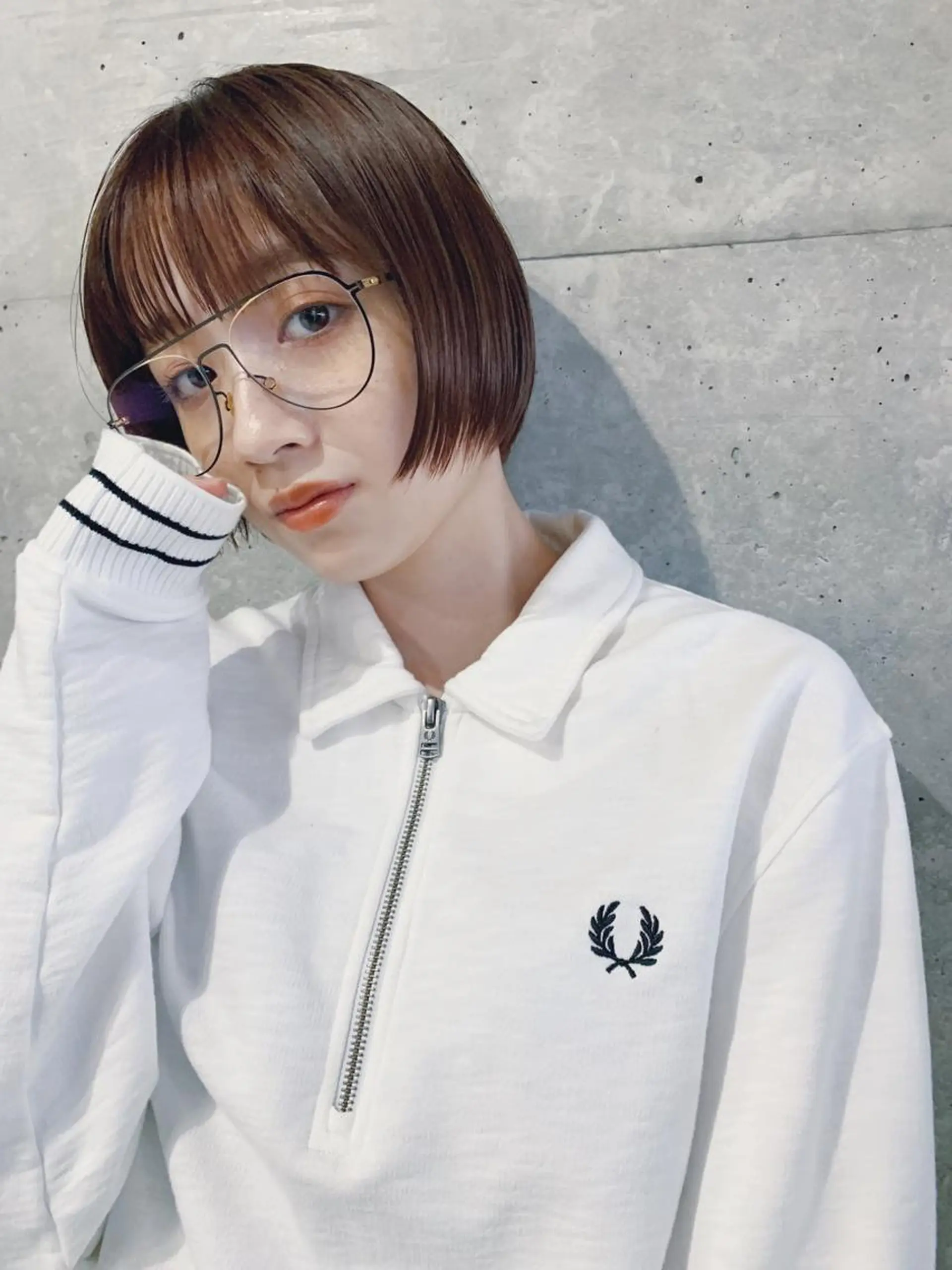 ショート カラー ボブパーマコテ巻き風 パーマNo1深江秀平のヘアスタイル