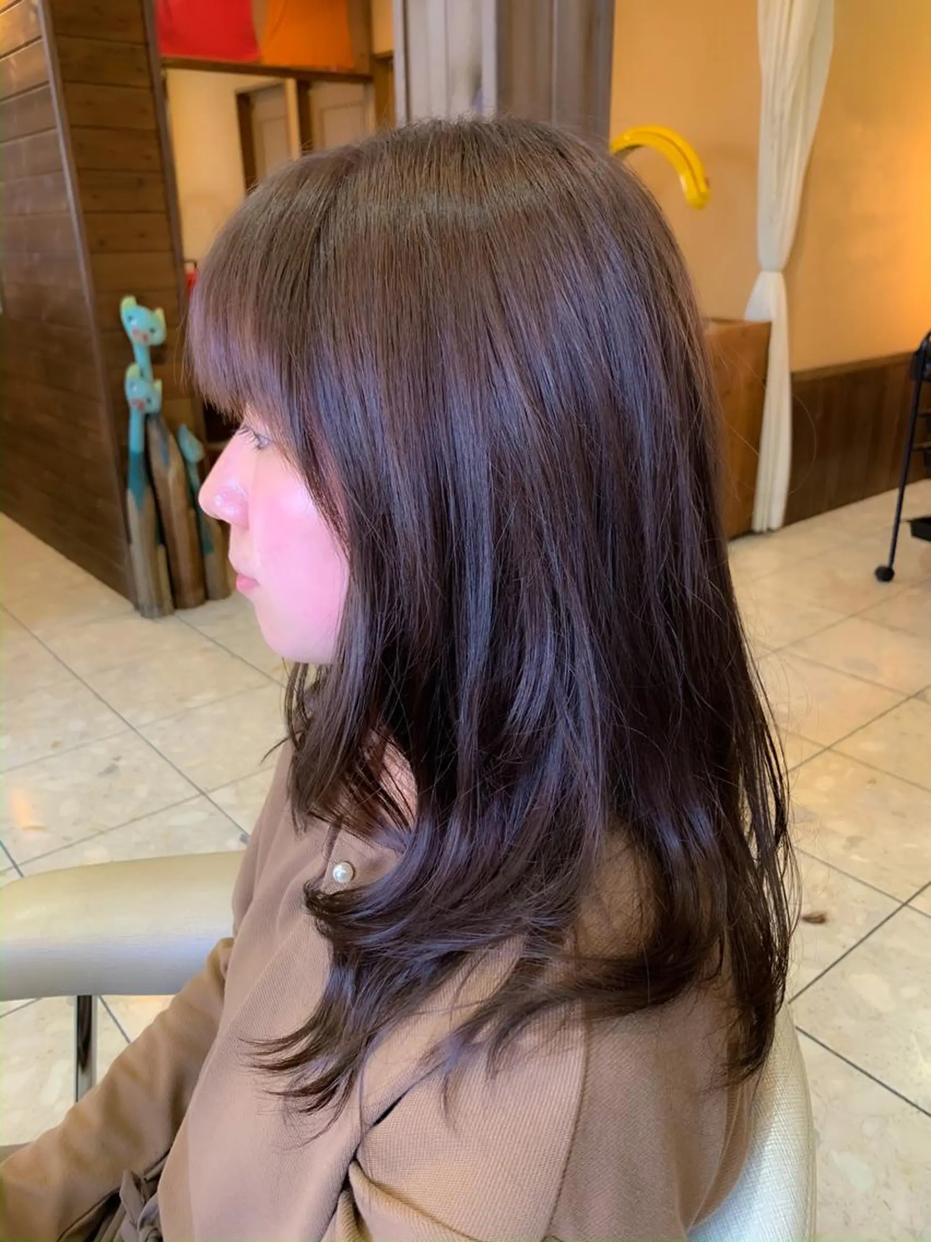 セミロング 縮毛矯正/髪質改善 飯田公祐のヘアスタイル