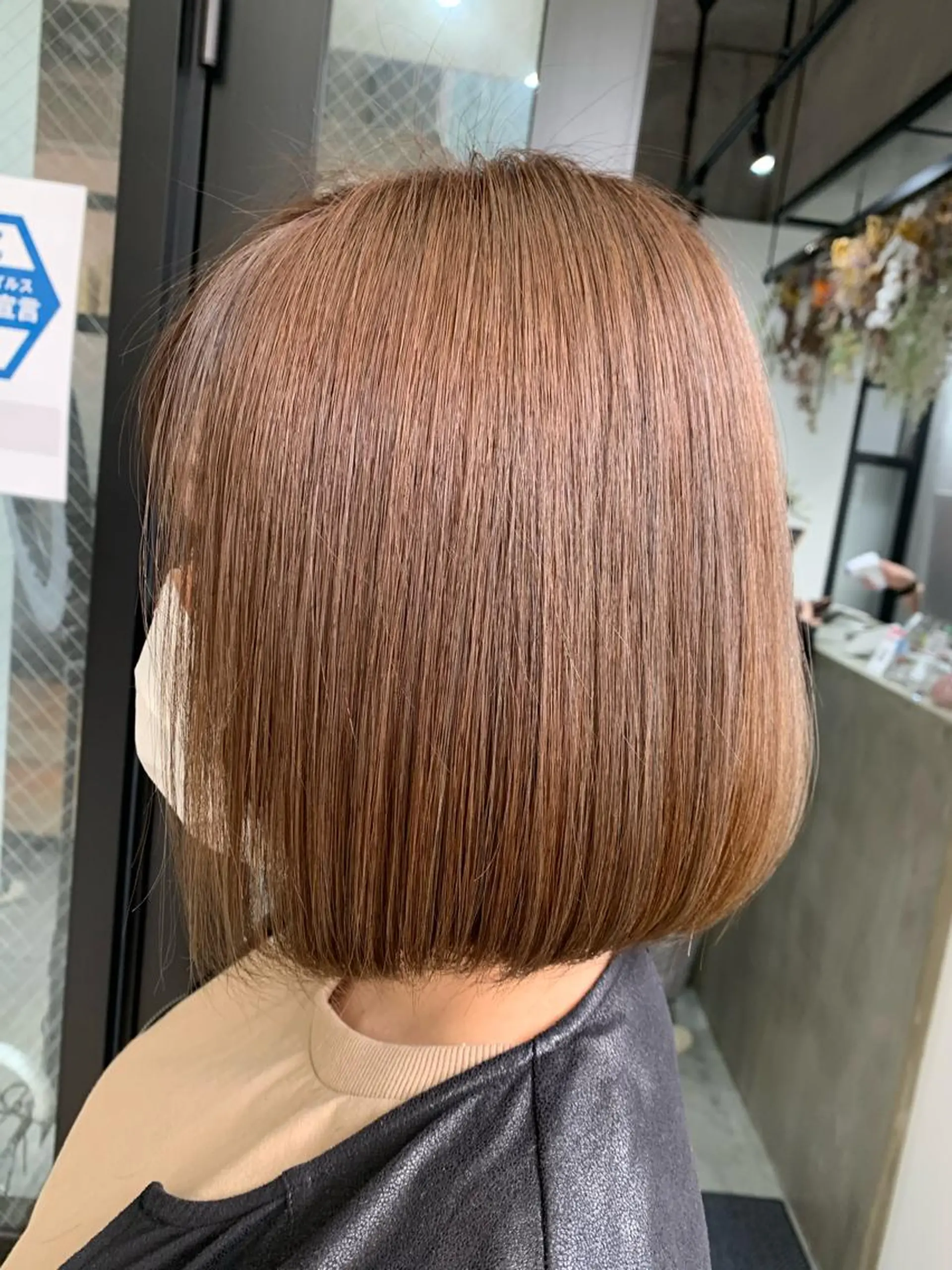 ミディアム カラー ヘアアレンジ kei/透明感カラー /ベージュ/髪質改善のヘアスタイル