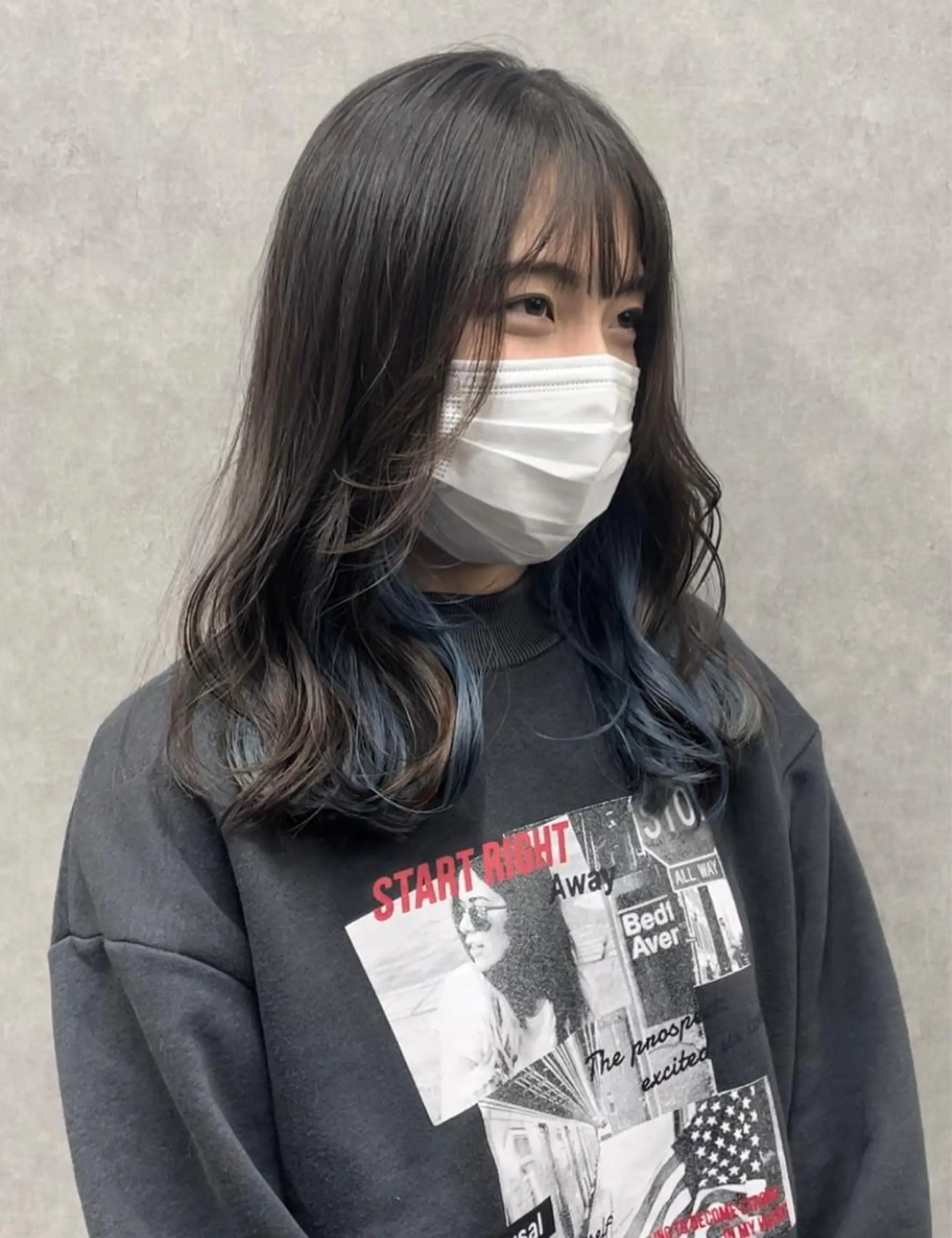 セミロング カラー FRAME spa&hair room博多店【フレーム】所属・髪質改善｜顔周り｜博 多｜川上智也のヘアスタイル