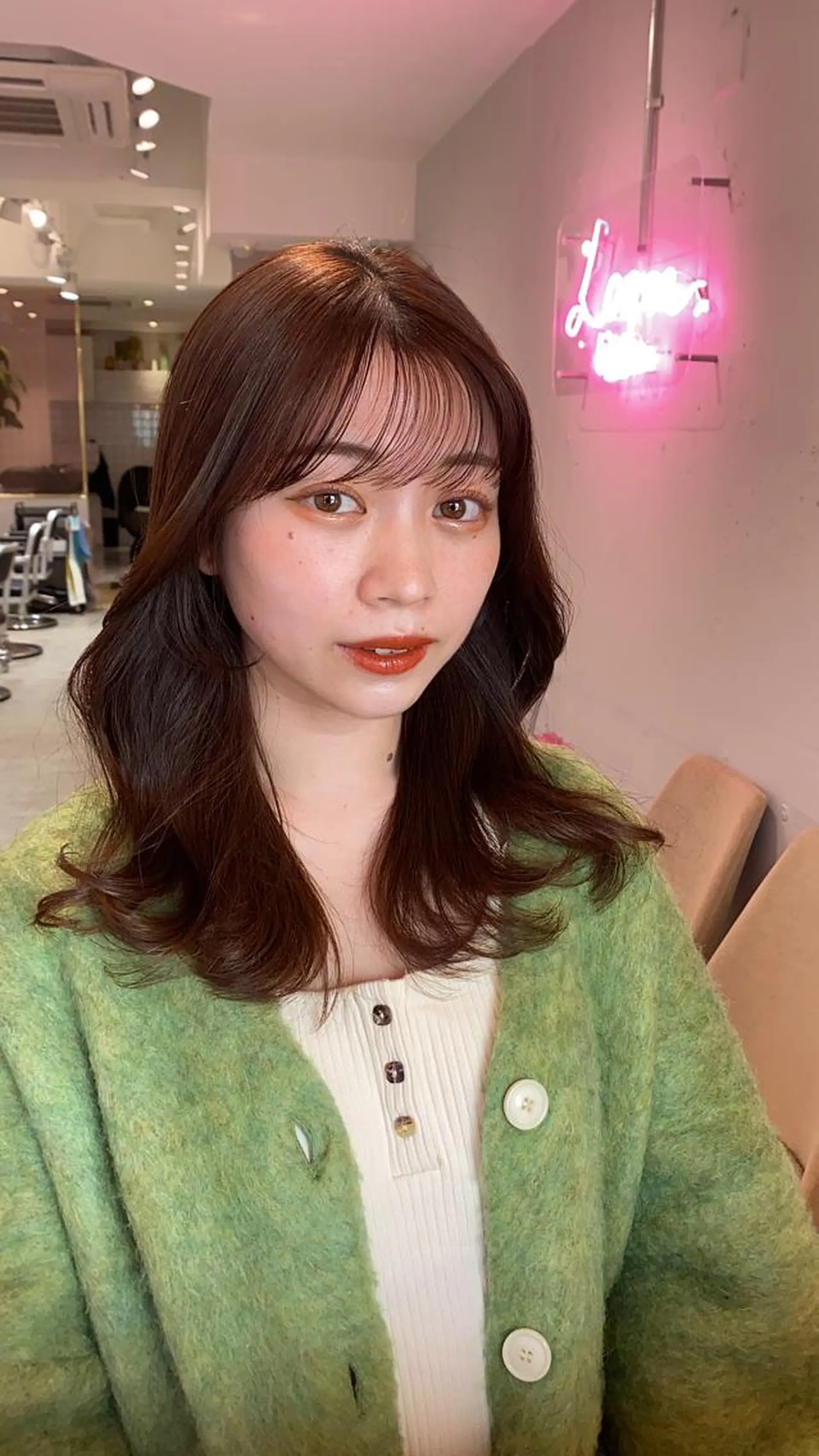 セミロング カラー カット 縮毛矯正 トリートメント 新宿/髪質改善/ボブ 韓国レイヤー大重聖斗のヘアスタイル