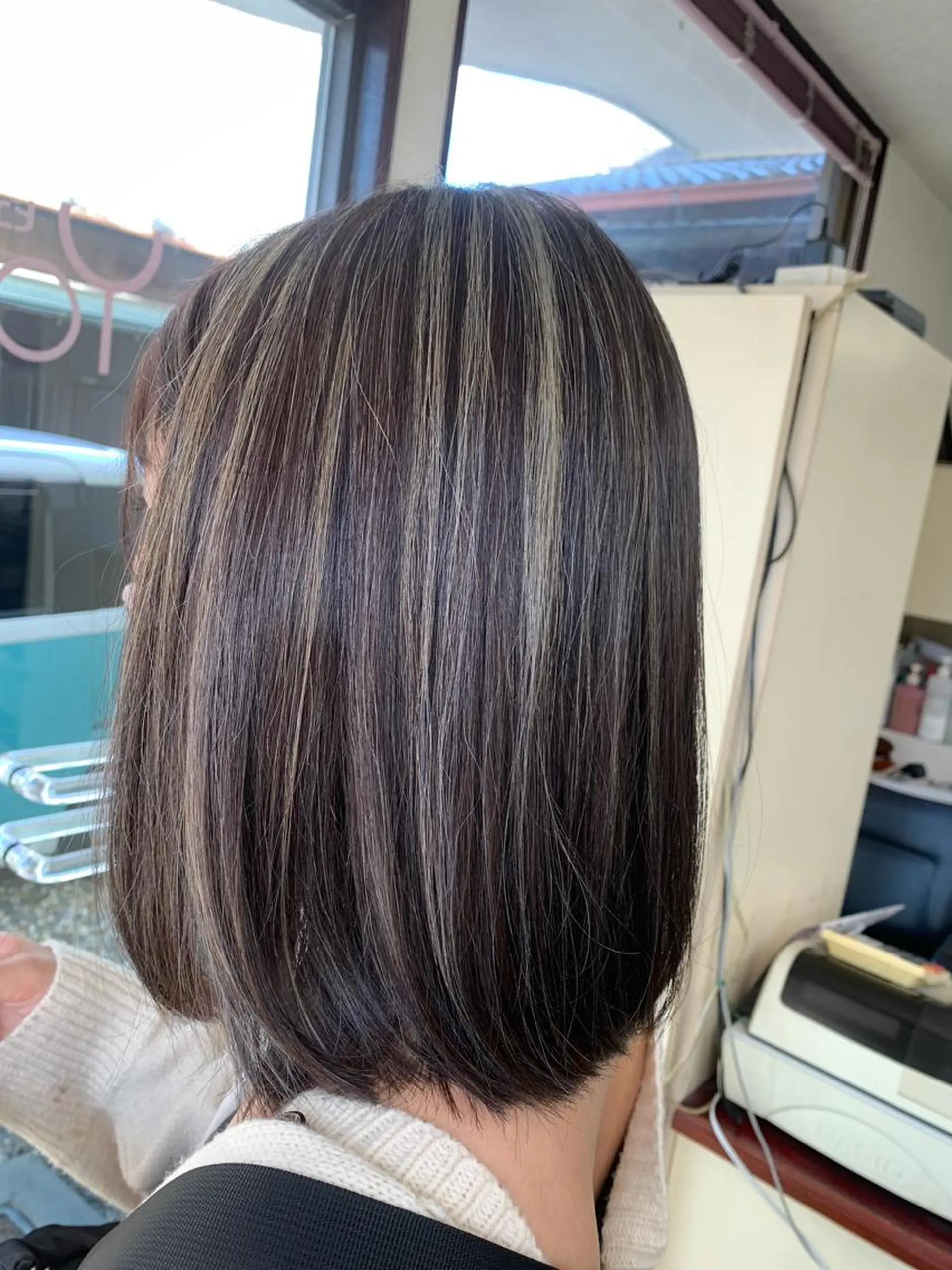 ミディアム ハイライト 後藤 弓佳のヘアスタイル