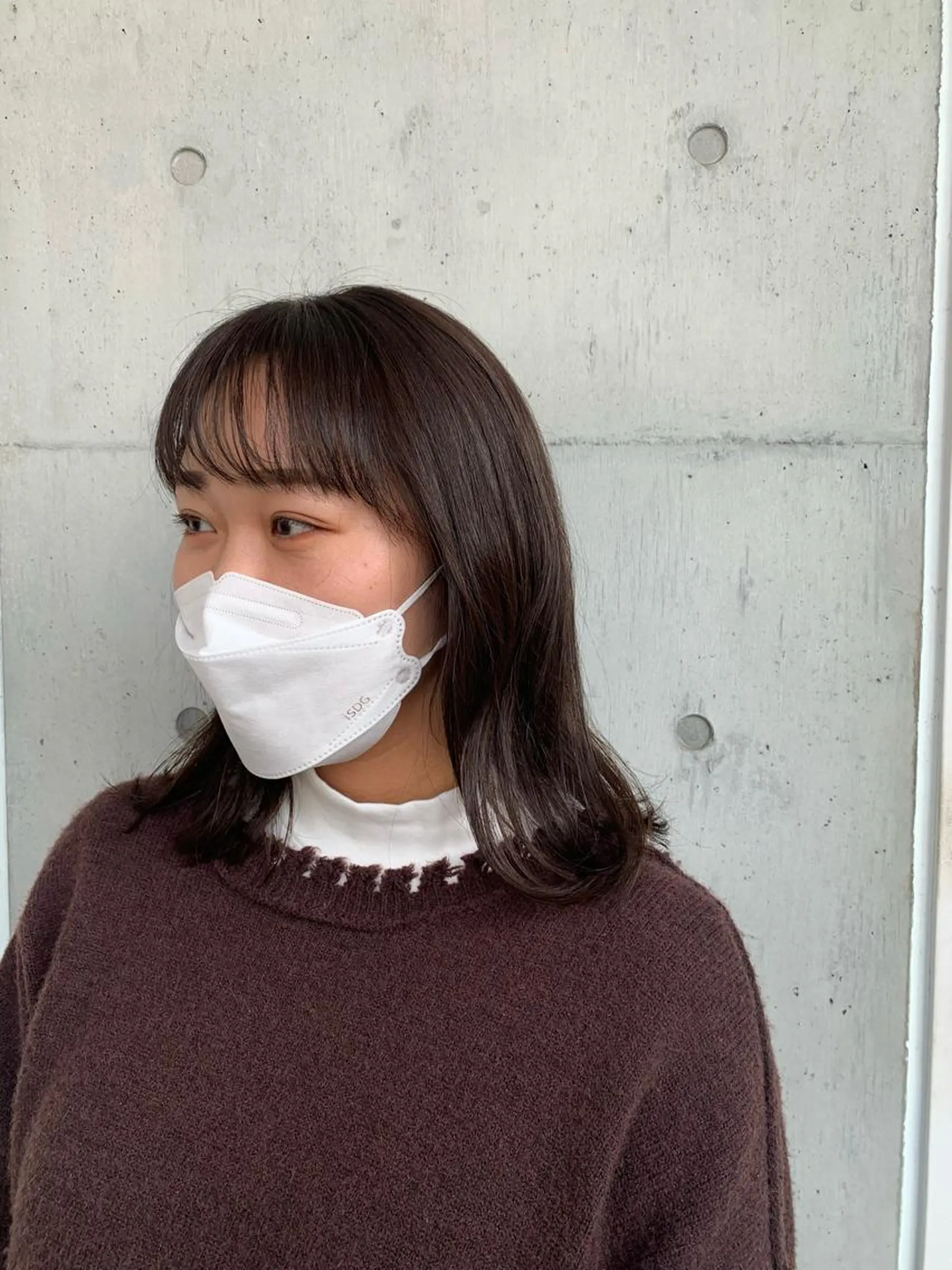 ミディアム カラー 韓国風ヘア カネコ ユカリのヘアスタイル