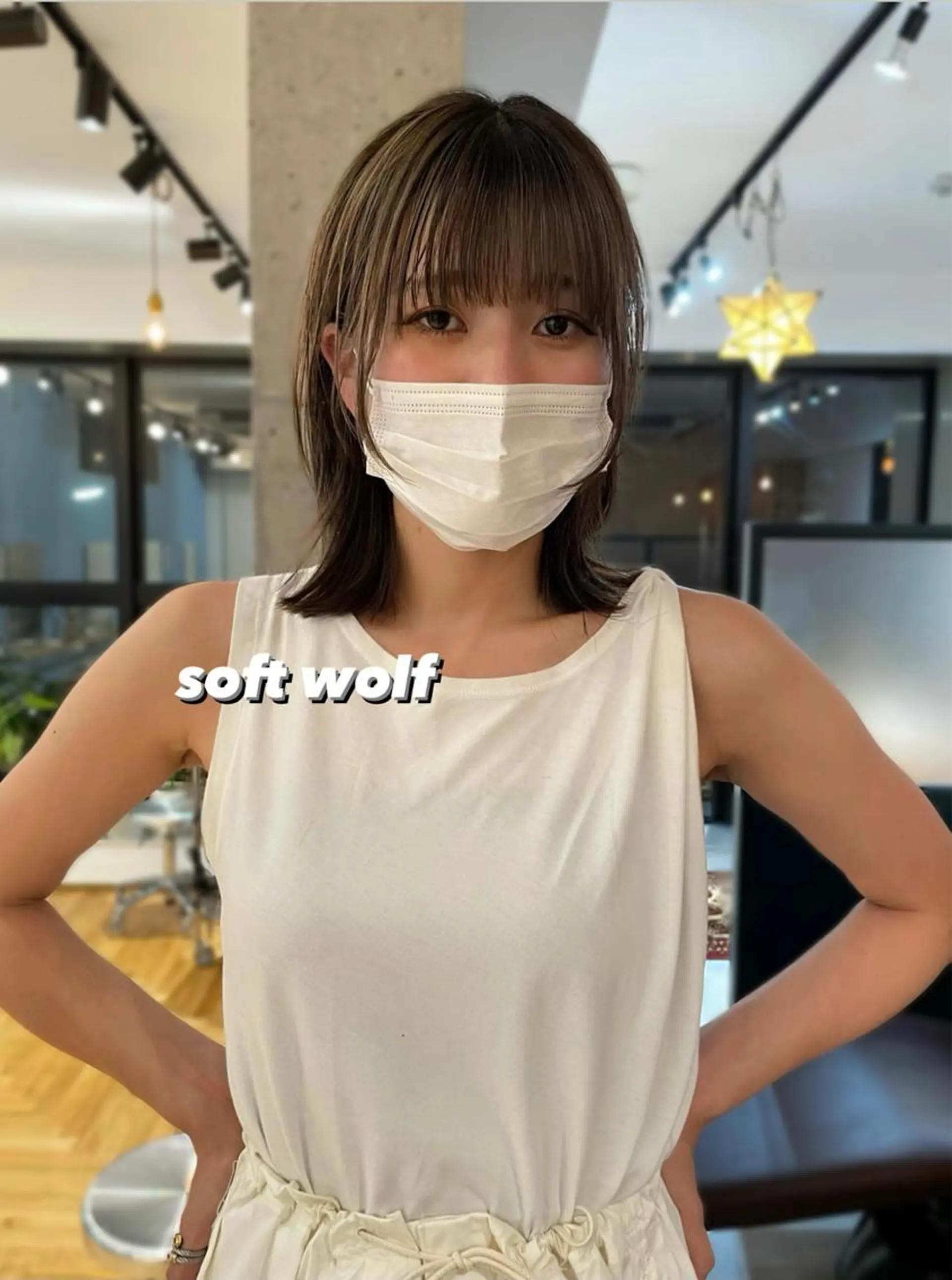 ミディアム カラー ヘアアレンジ マツエク・マツパ Miku /ブリーチ/ボブのヘアスタイル