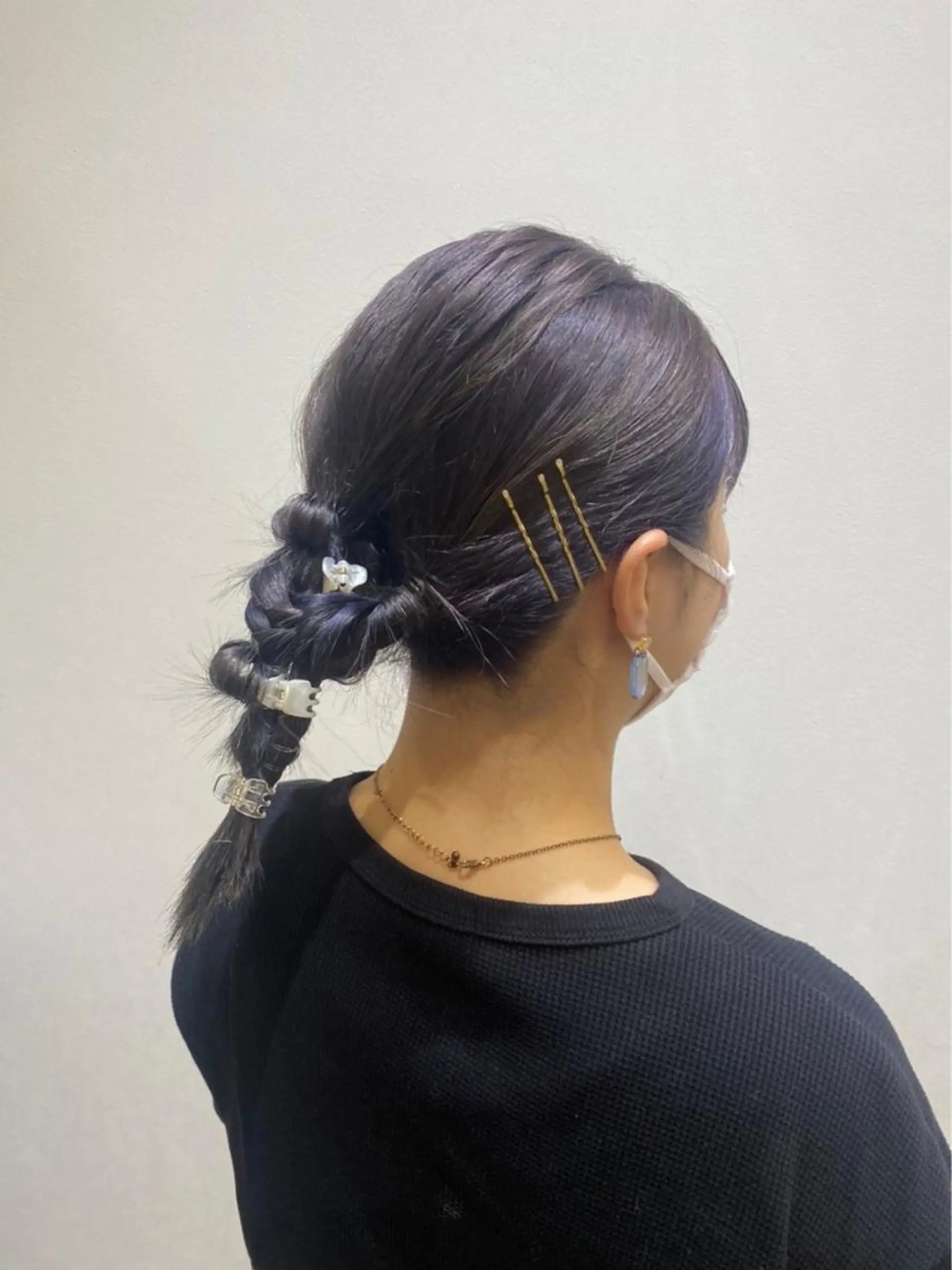 セミロング パープルカラー 🫧艶髪、暖色カラー 🫧Harukaのヘアスタイル