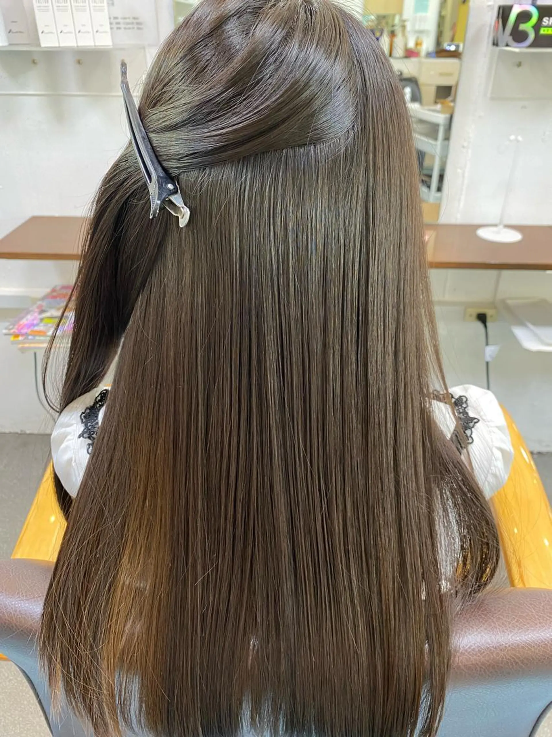 ロング パーマ 縮毛矯正 縮毛矯正 【髪質改善】に特化 オリーブオイルクラブのヘアスタイル