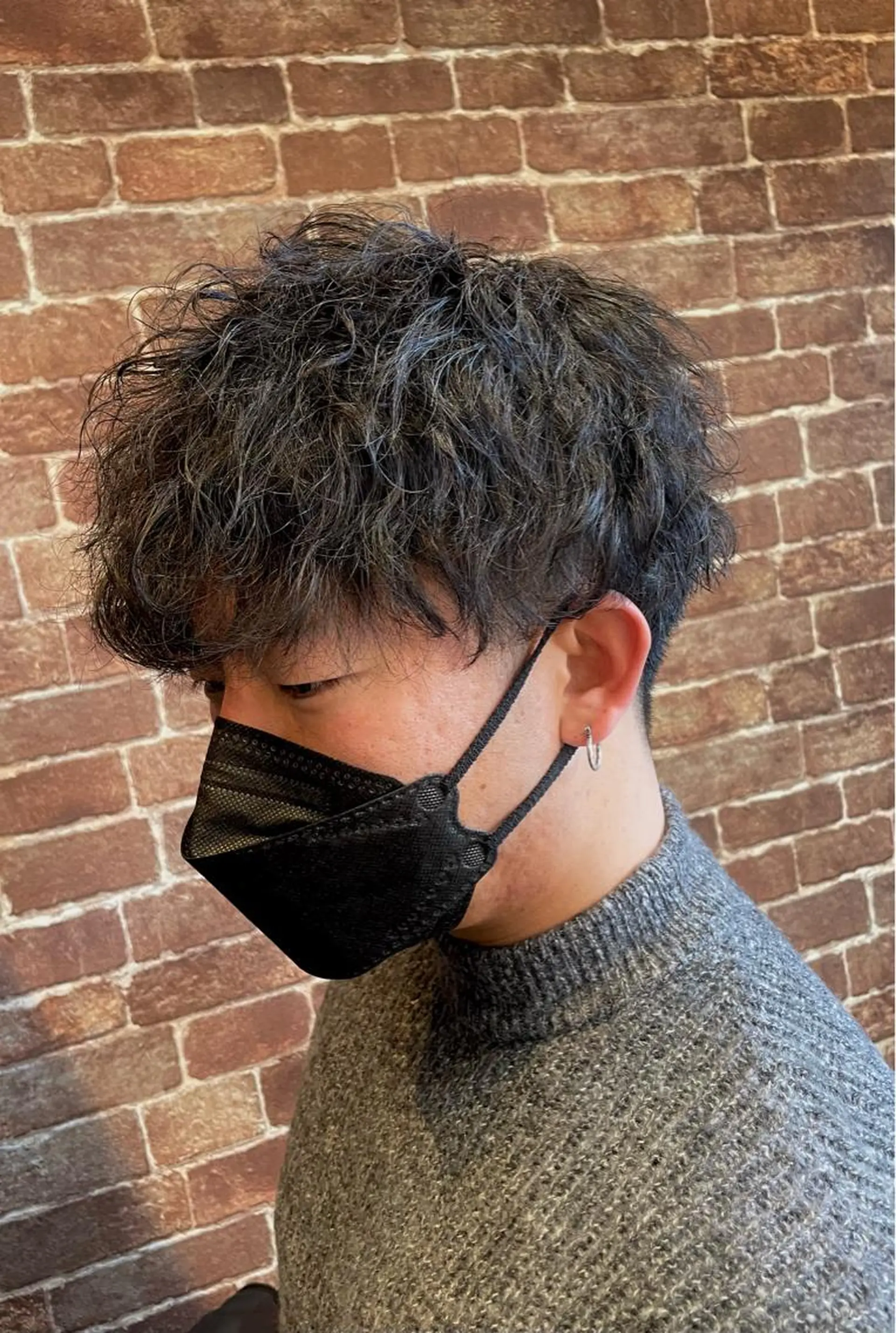 パーマ メンズ 韓国カット/透明感 Re.Labo岡本のヘアスタイル