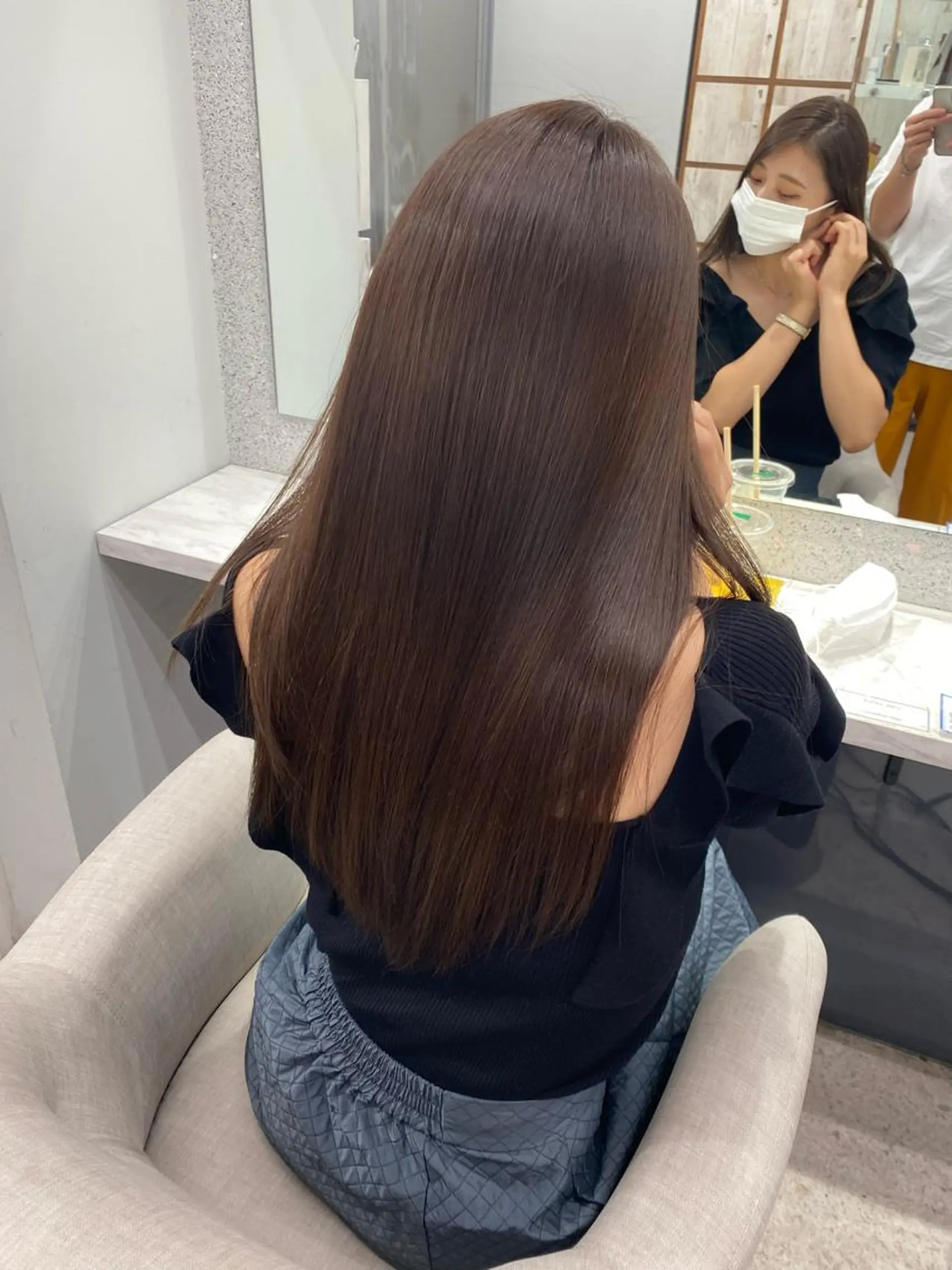 ロング ヘアカラー トリートメント 京都レイヤーカット/ 縮毛矯正/羽柴りくのヘアスタイル