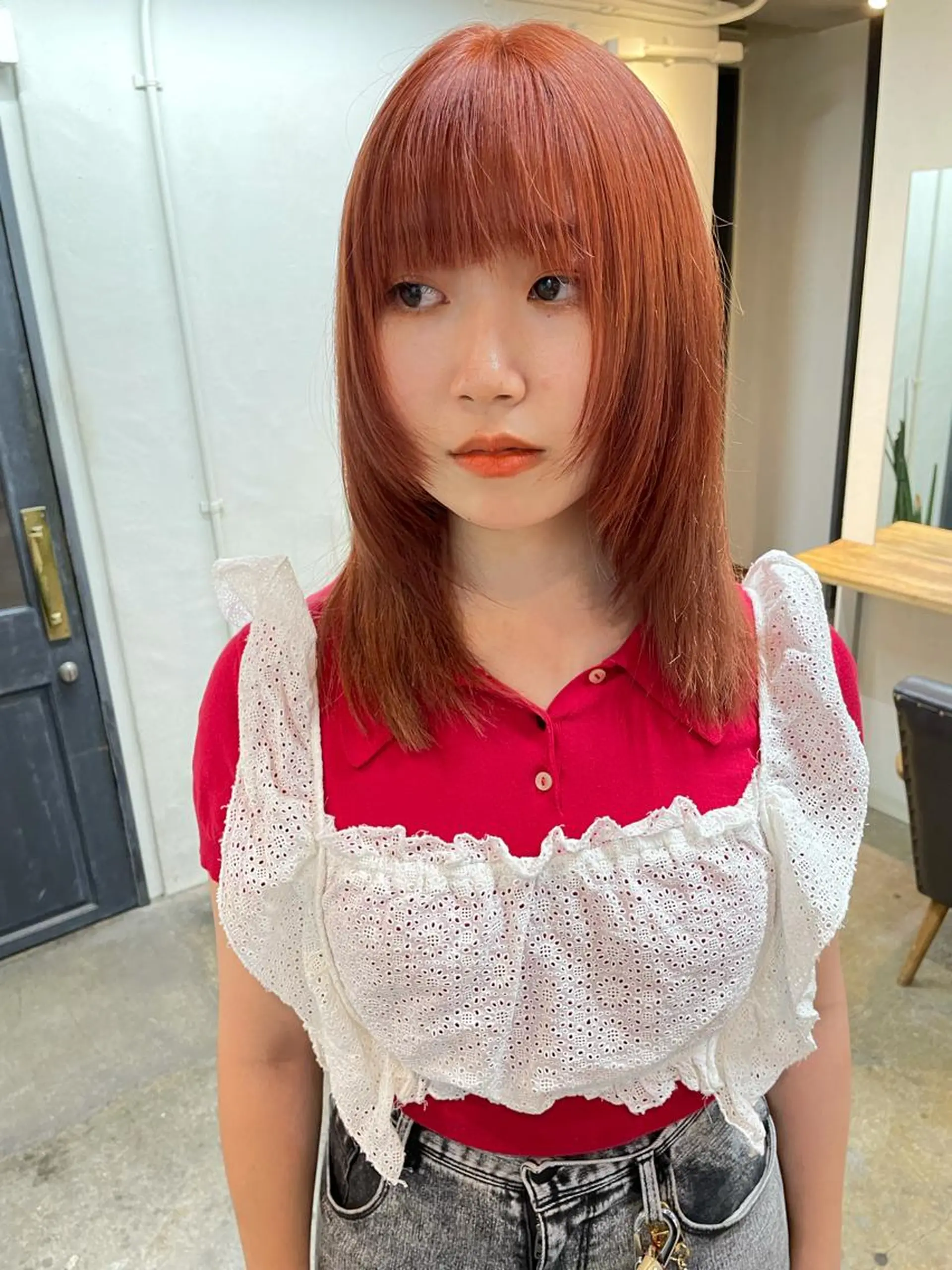 ミディアム 斎藤祐樹 /レイヤー/パーマのヘアスタイル