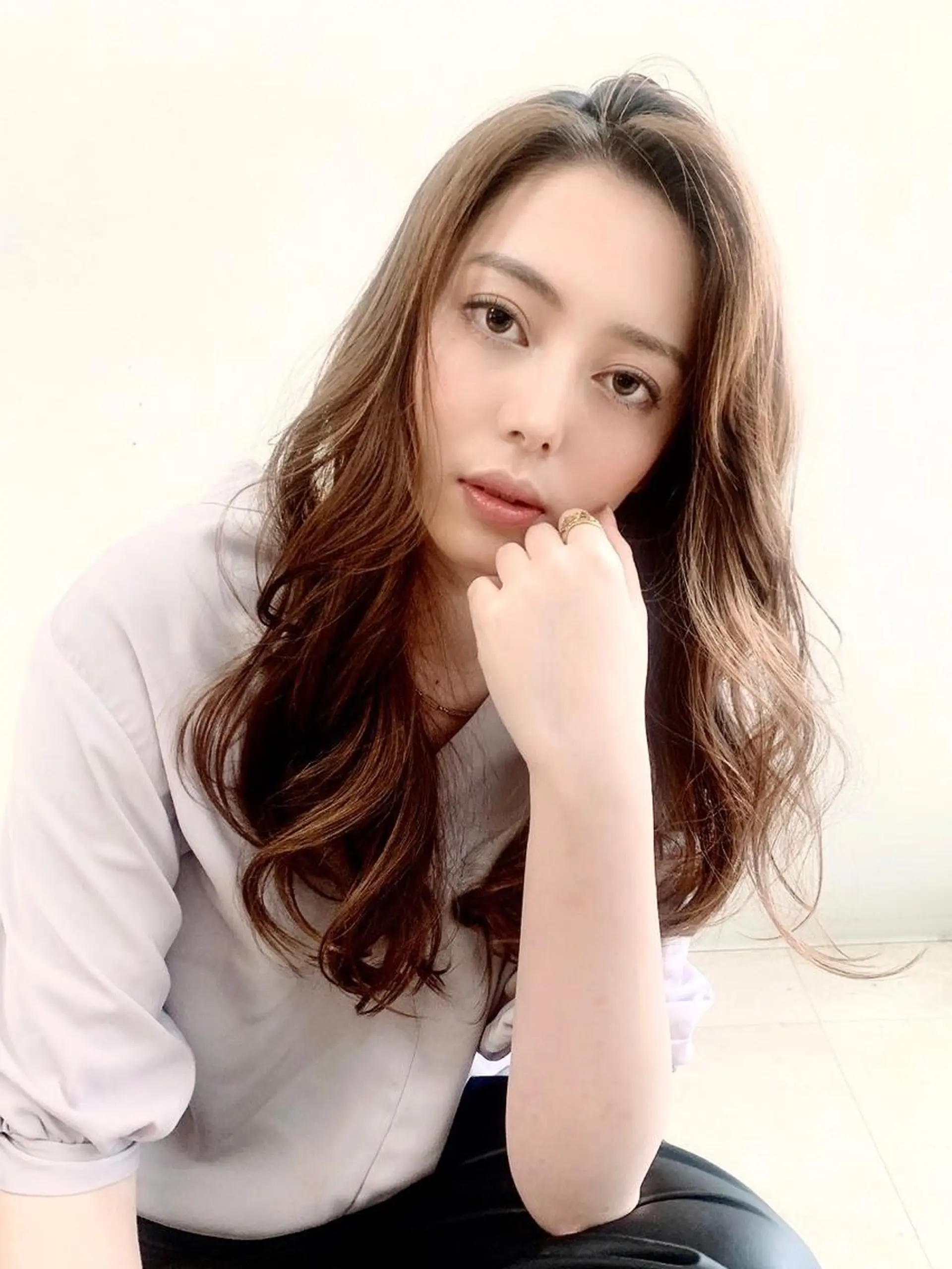 ロング カラー パーマ カット ヘアカラー トリートメント Matie Ginza所属・副店長 藤本康志のヘアスタイル