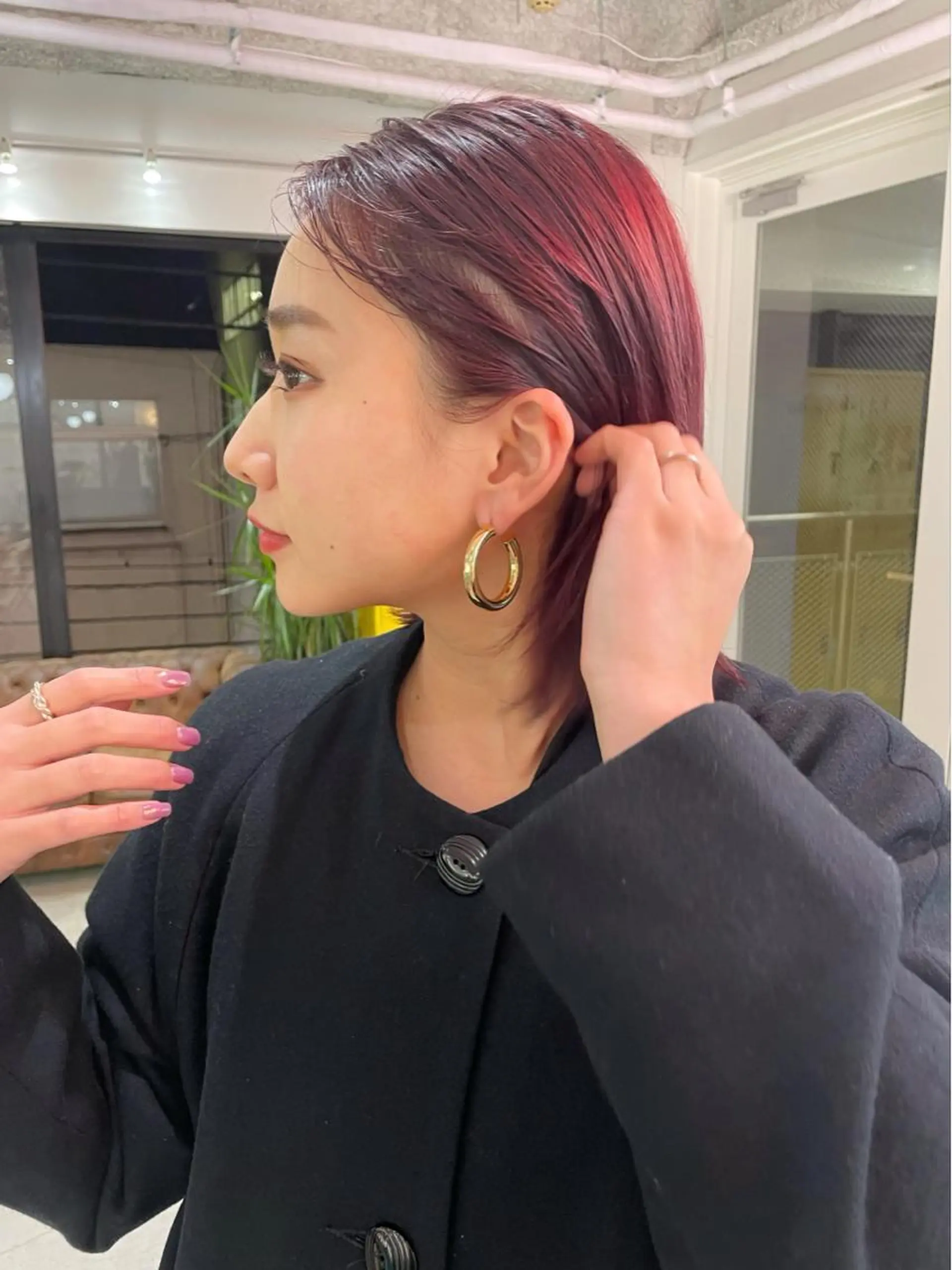 ミディアム カラー パーマ 💖美髪矯正💖 辻未侑のヘアスタイル