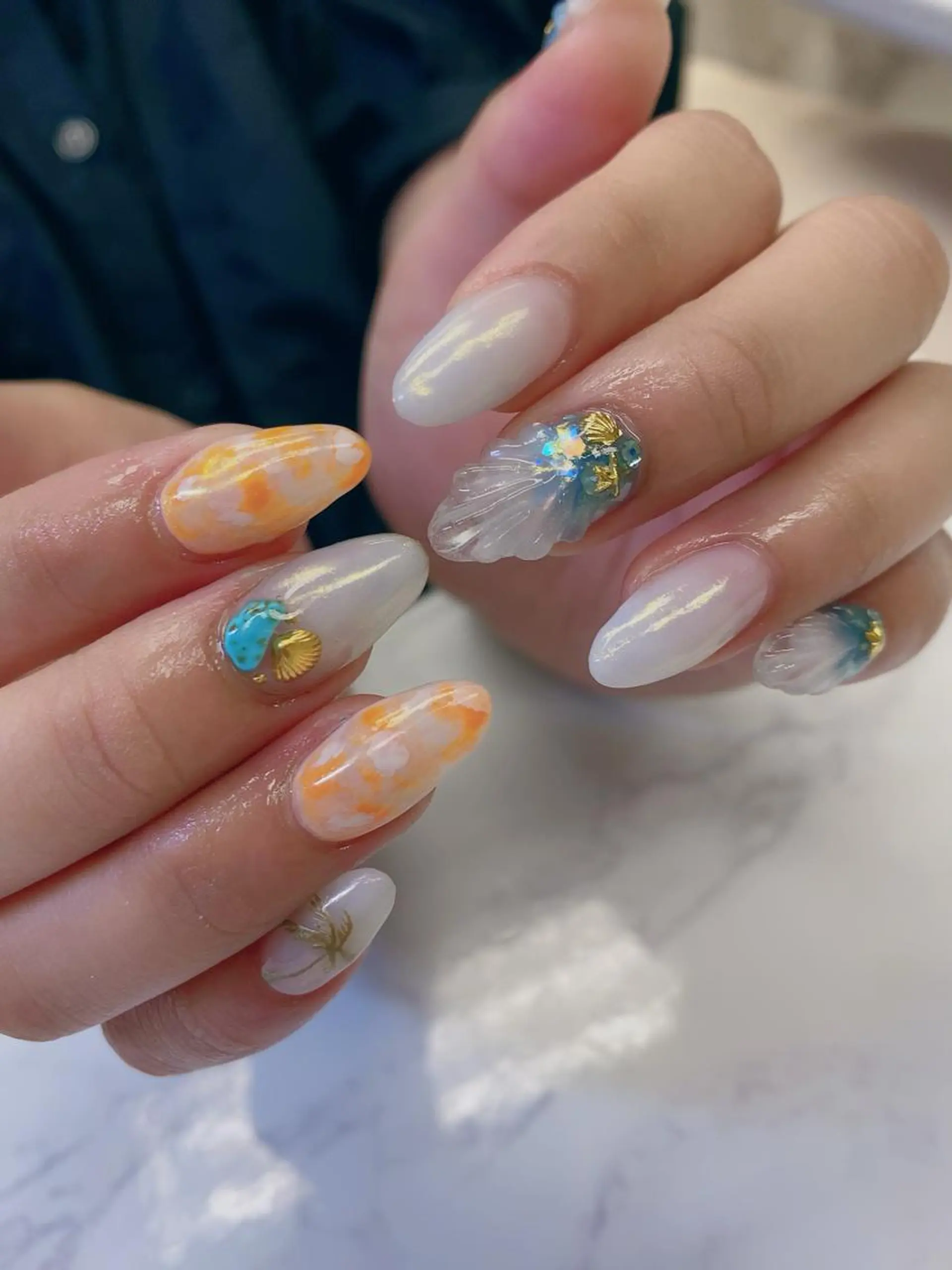 ミディアム ハンドネイル JNA認定講師🌸 RIEのネイルデザイン