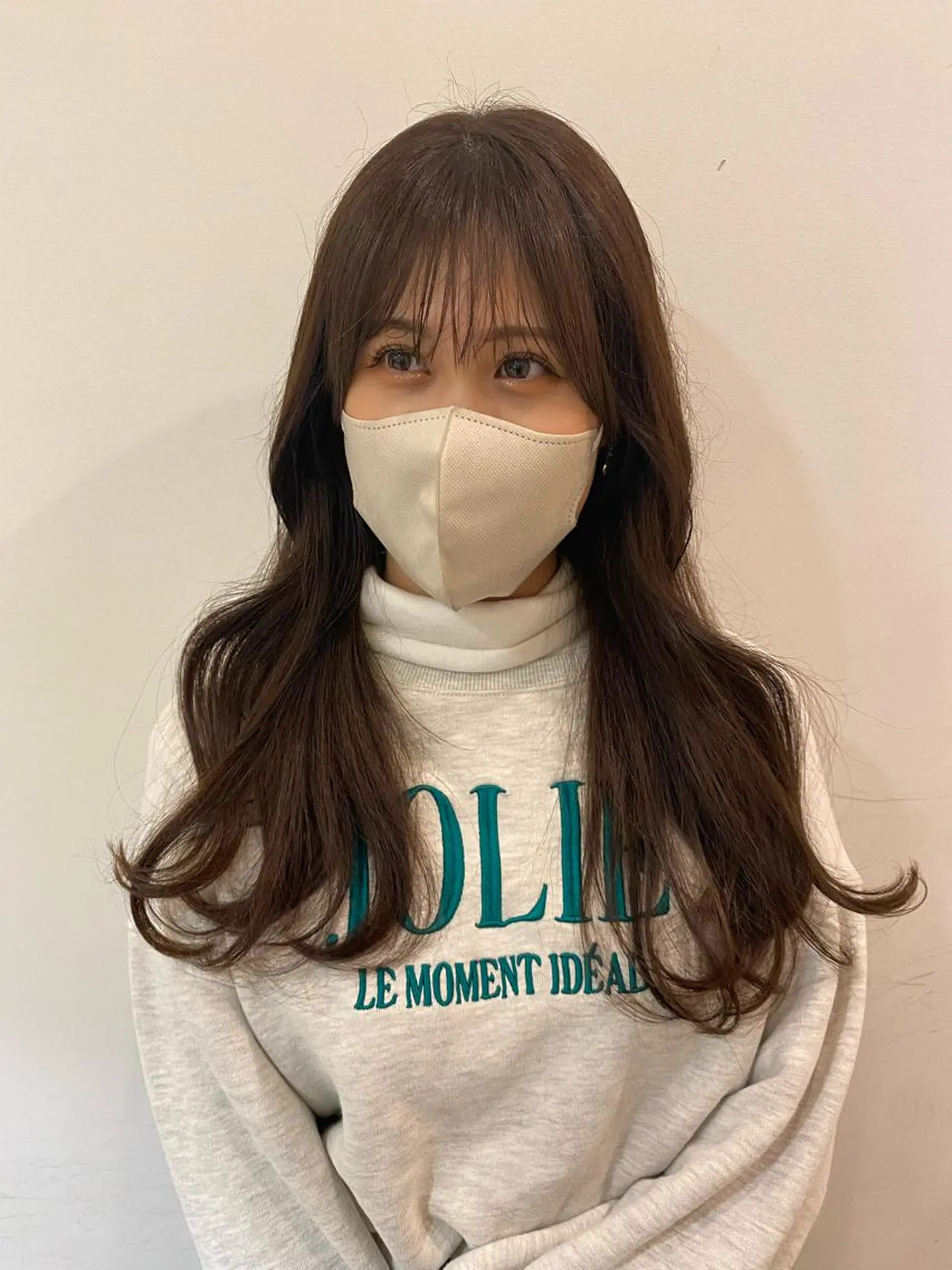 ロング 韓国風ヘア カット ヘアカラー トリートメント 🫧顔周りカット 🫧樫村優香のヘアスタイル