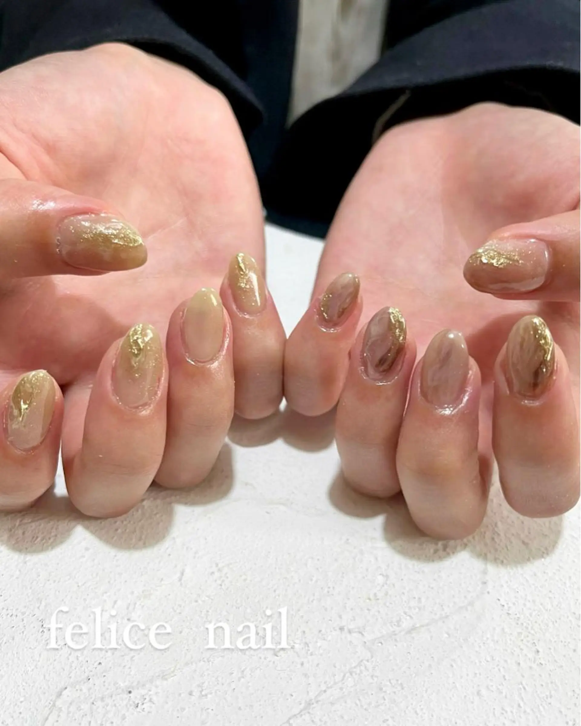 ネイル ジェルネイル ニュアンスネイル オフィスネイル パラジェル felice nailのネイルデザイン