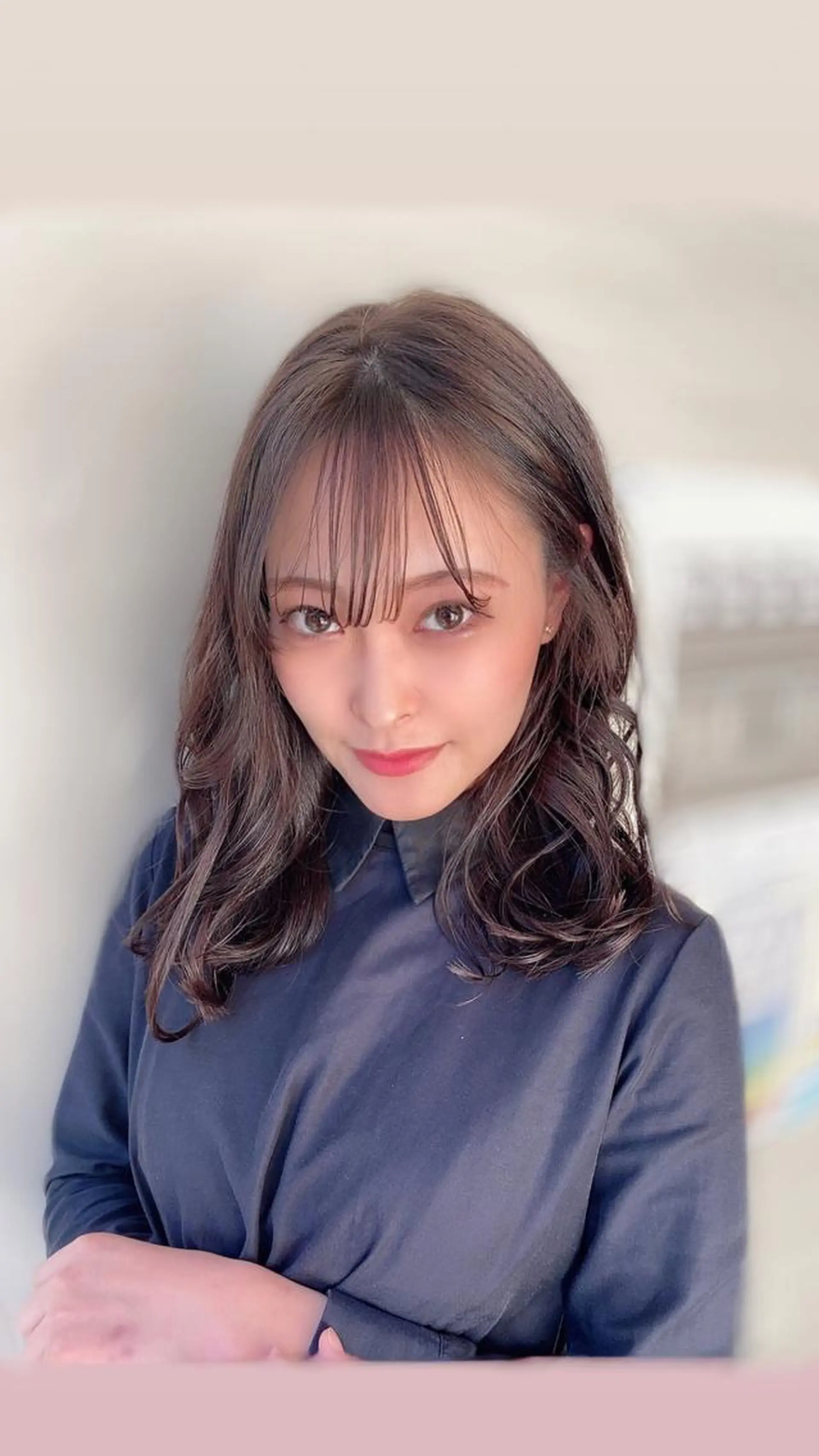 セミロング カラー Ate by little所属・青木 梢のヘアスタイル