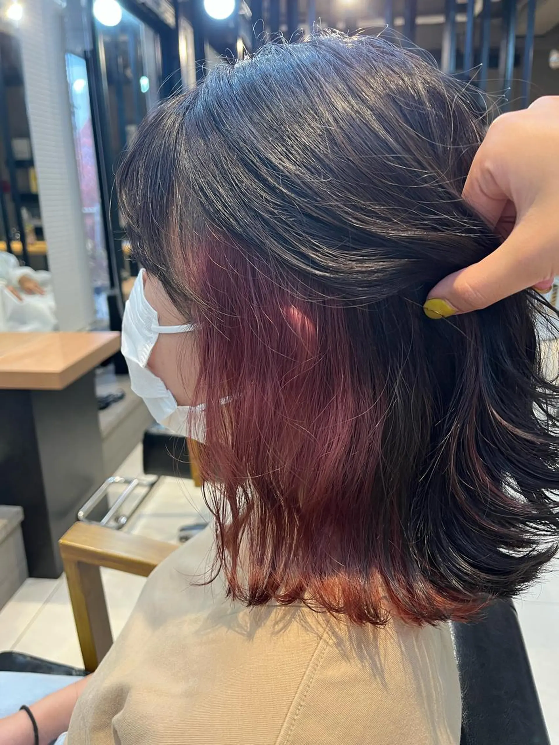 セミロング カラー ヘアアレンジ メンズ キッズ ネイル マツエク・マツパ アイブロウ ヘアカラー トリートメント GO TODAY SHAiRE SALON所属・透明感カラー🤎 ゆりのヘアスタイル