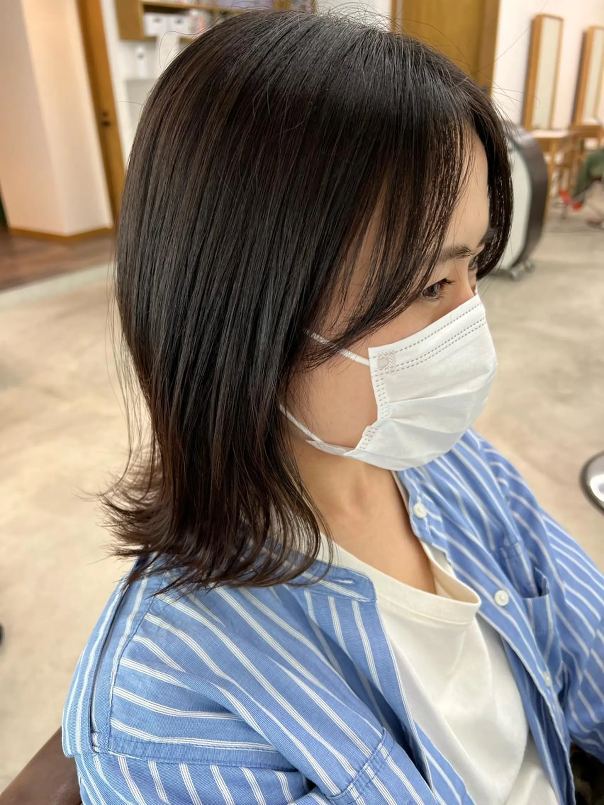 ミディアム 顔周りカット funa/京都河原町 /艶髪/暖色のヘアスタイル