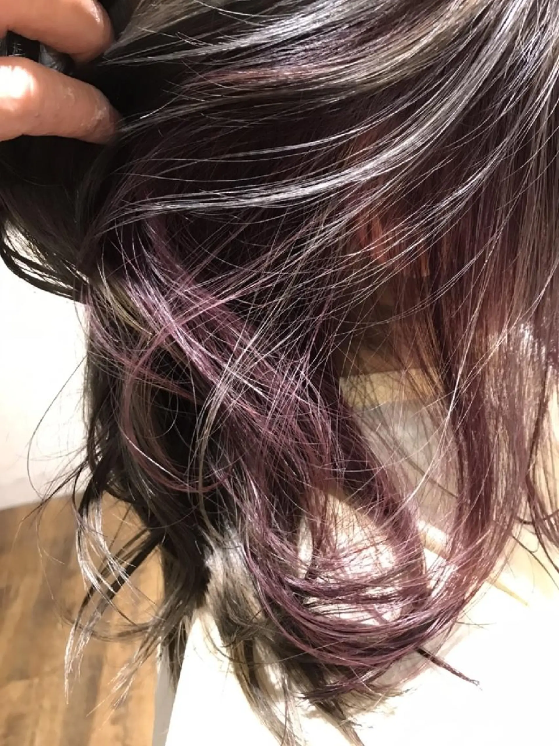 ショート カラー アッシュ パープルカラー ヘアカラー 【平日のみ受付】河村 優佑のヘアスタイル