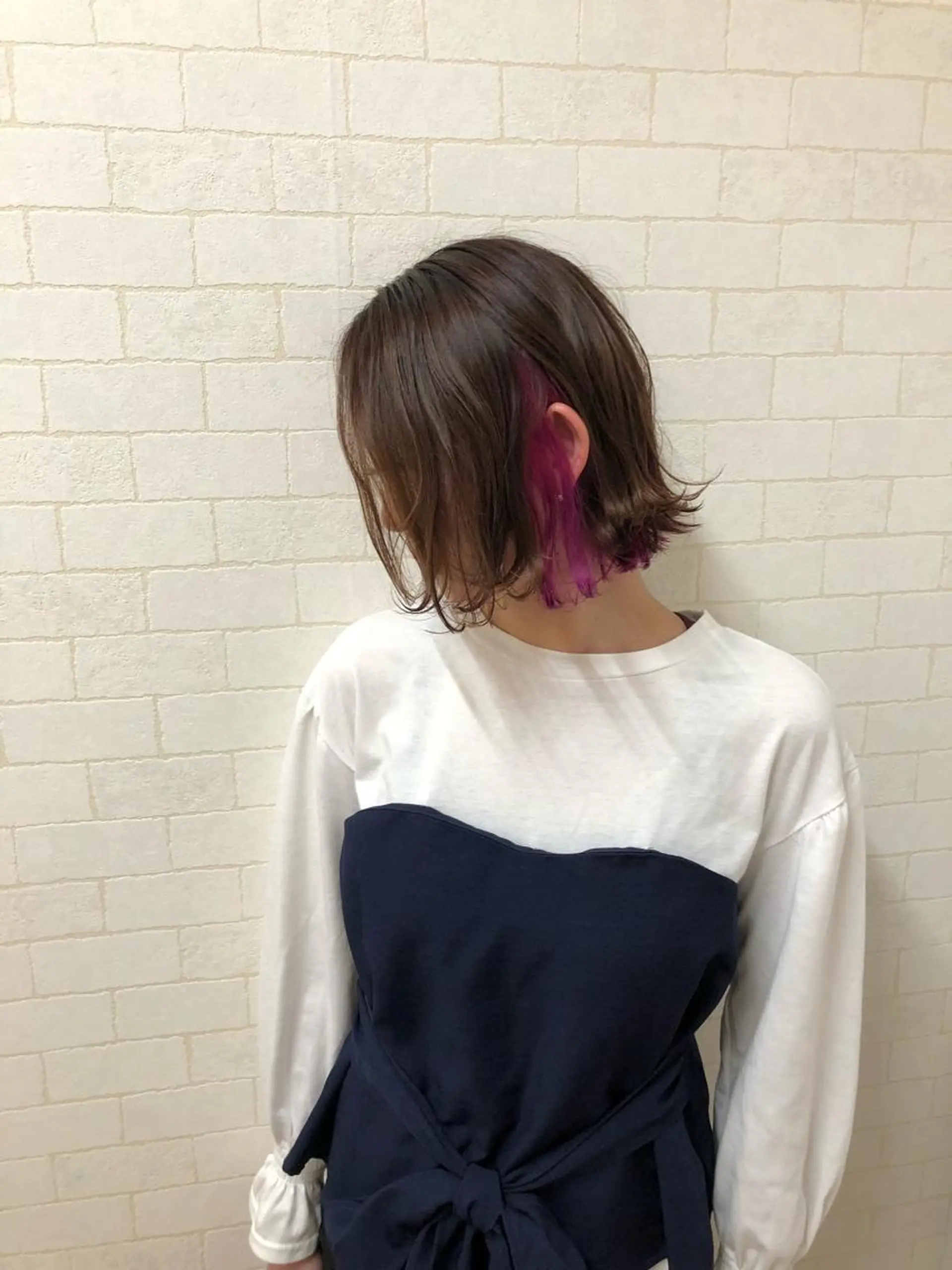 ショート カラー ショートボブ ベージュカラー インナーカラー ピンクカラー ピンクベージュ 房川 尚人のヘアスタイル