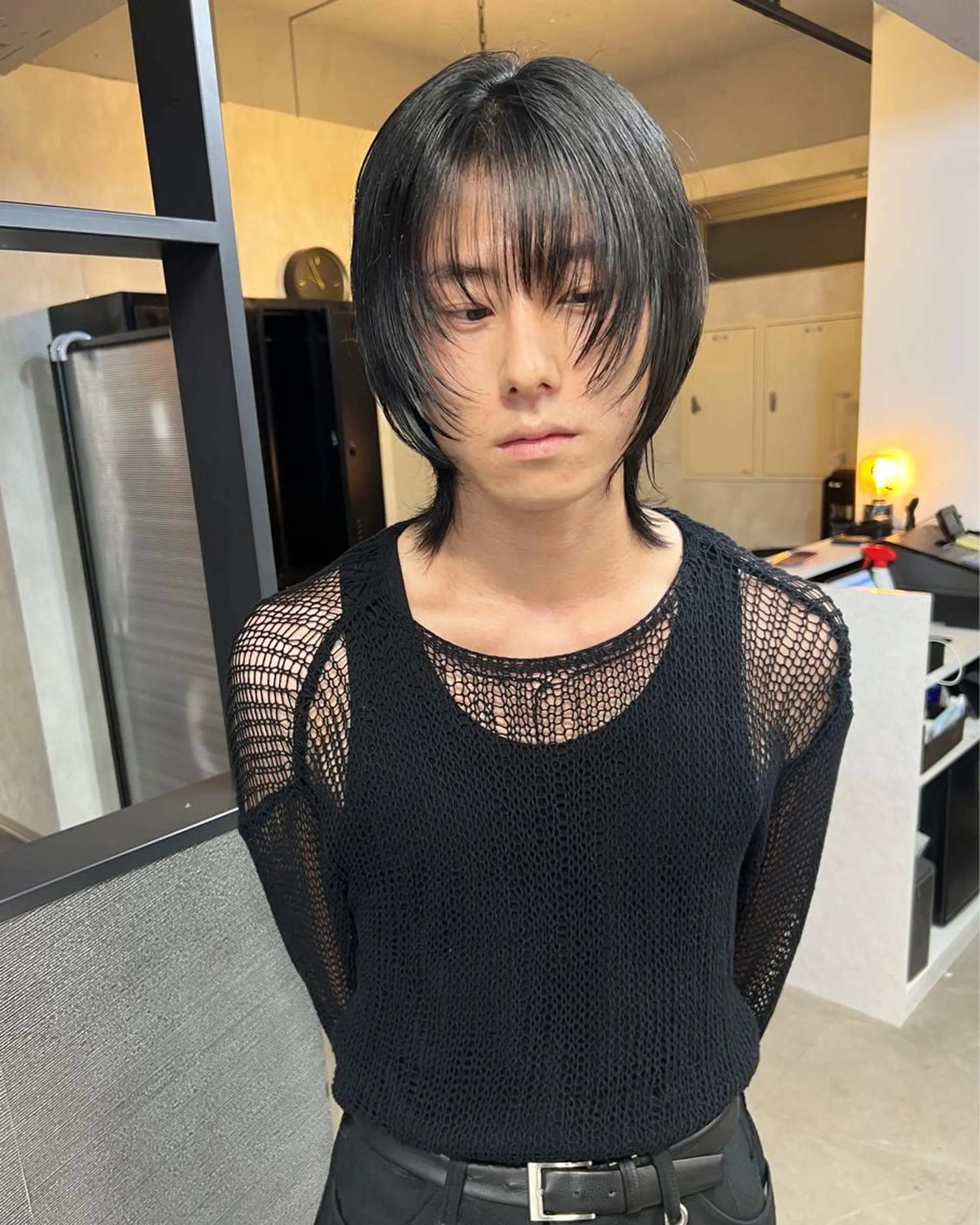 ショート カット トリートメント ブリーチ/ウルフ ハッシュカット/石山のヘアスタイル