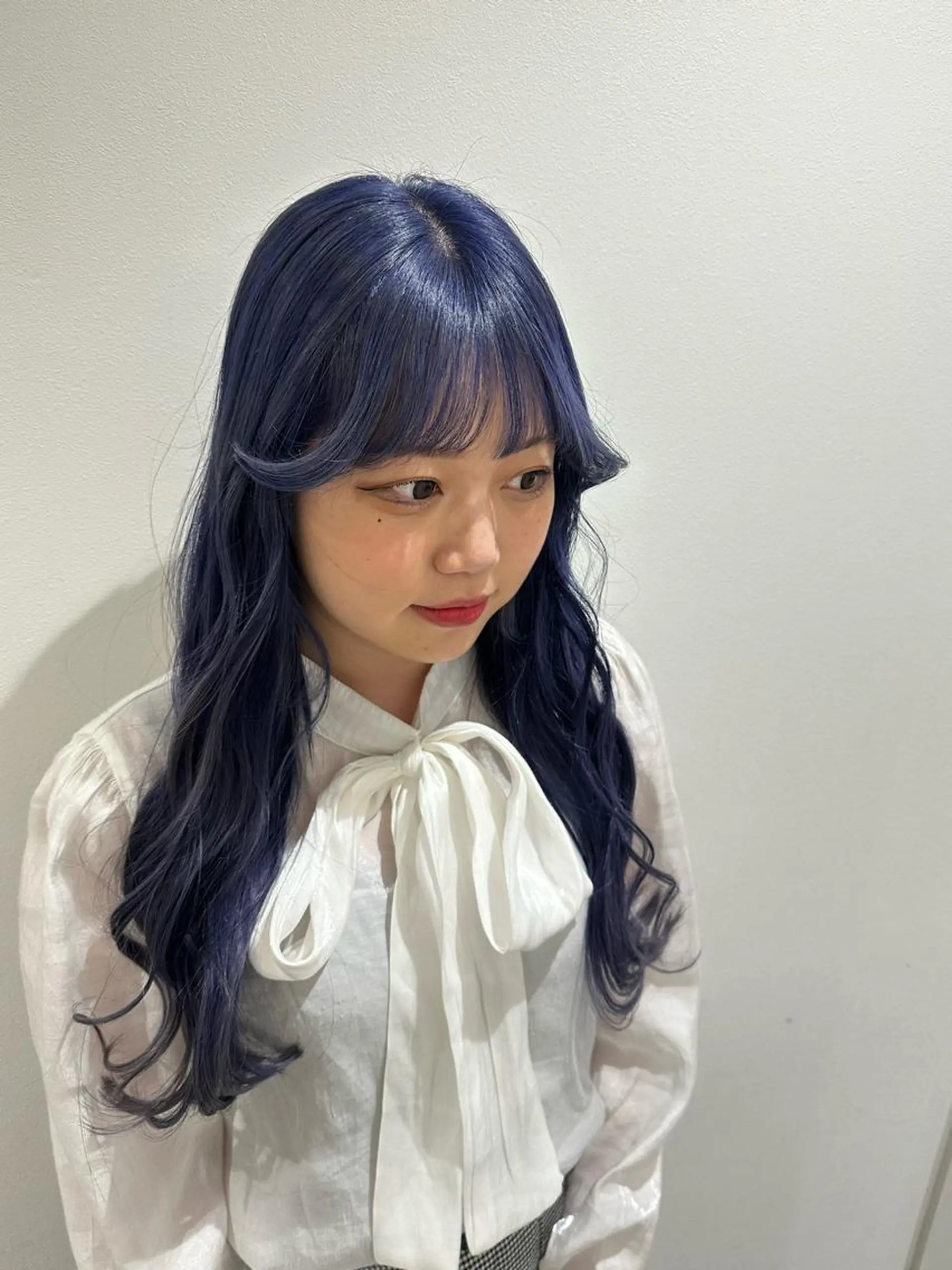 ロング カラー ブルーカラー ブルーラベンダー ラベンダーカラー 艶髪レイヤー上田 紗也🇰🇷💗のヘアスタイル