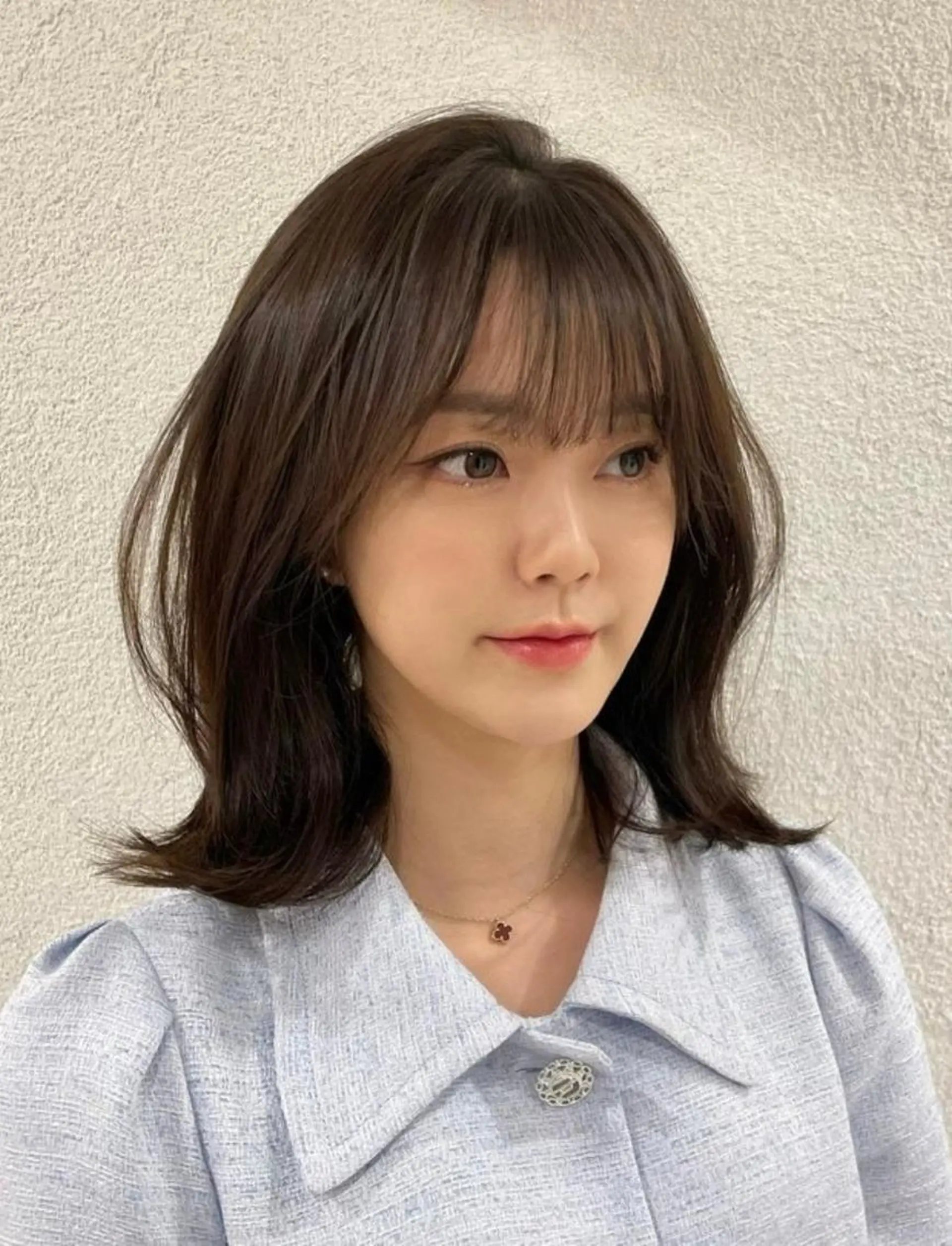 ミディアム 韓国風cut/ 縮毛矯正/正岡幹康のヘアスタイル