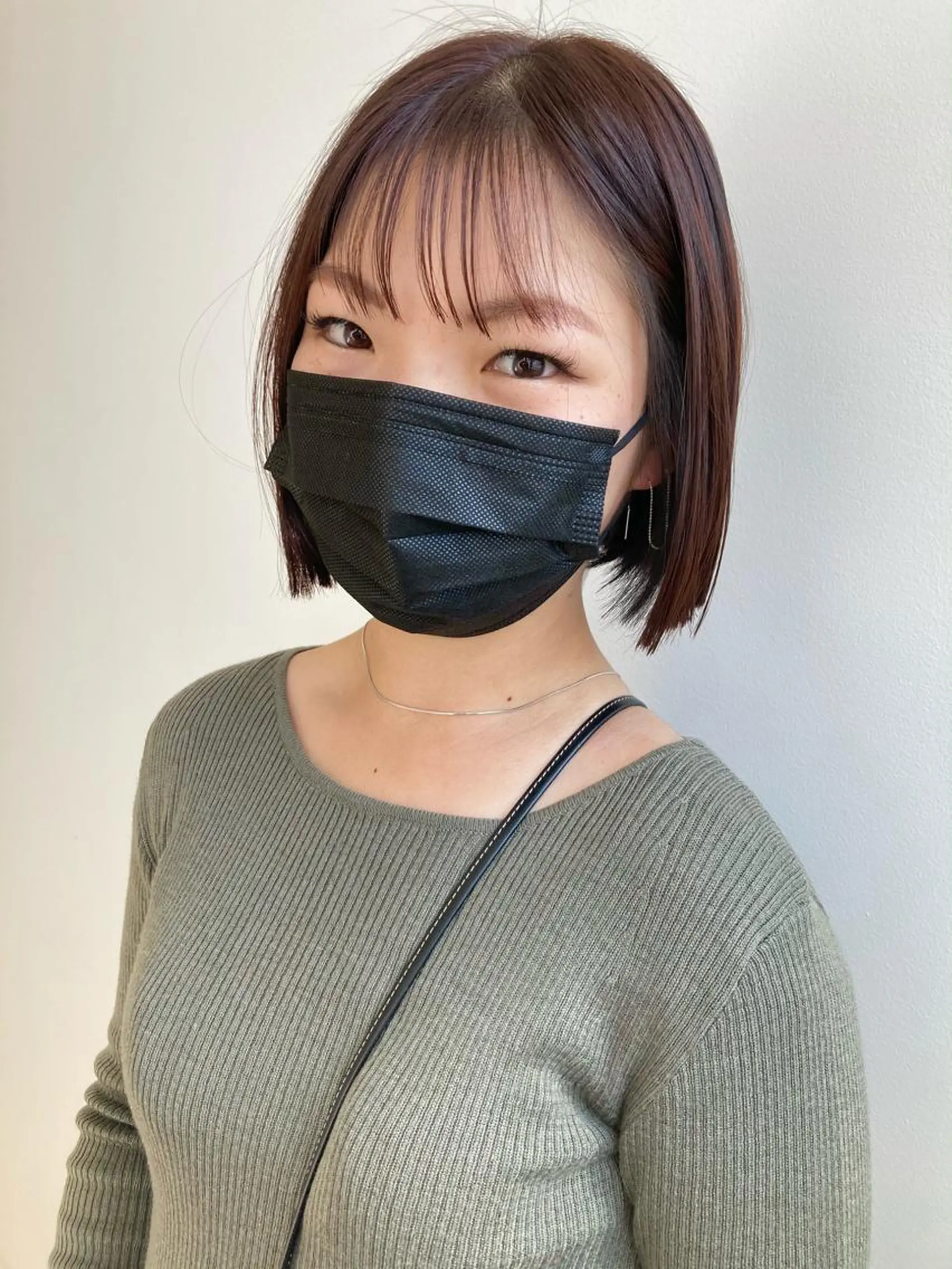 ショート カラー 黒髪 nono/パーマ /顔まわりカット🐈のヘアスタイル